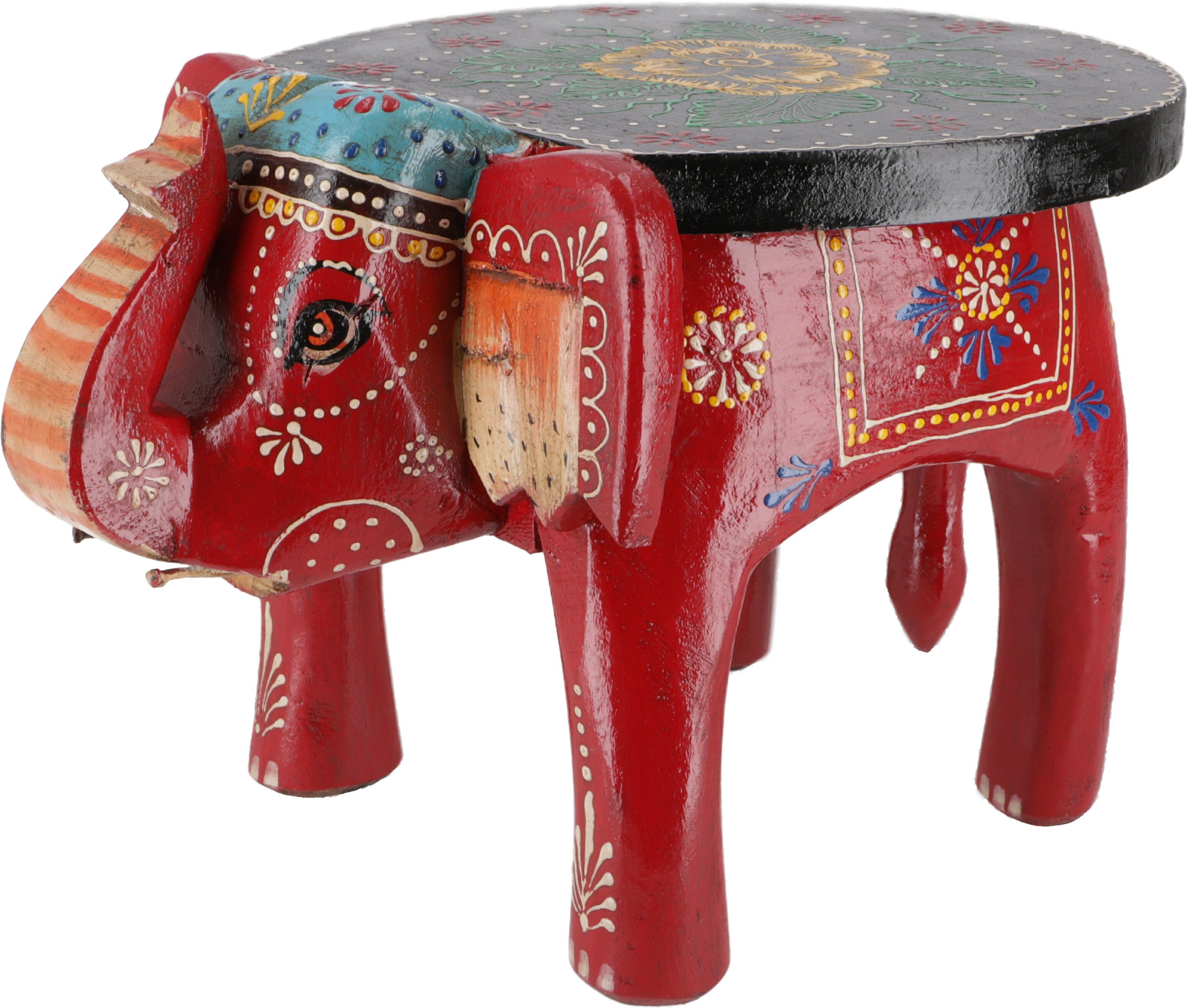 Guru-Shop Dekoobjekt Deko Elefant - rot