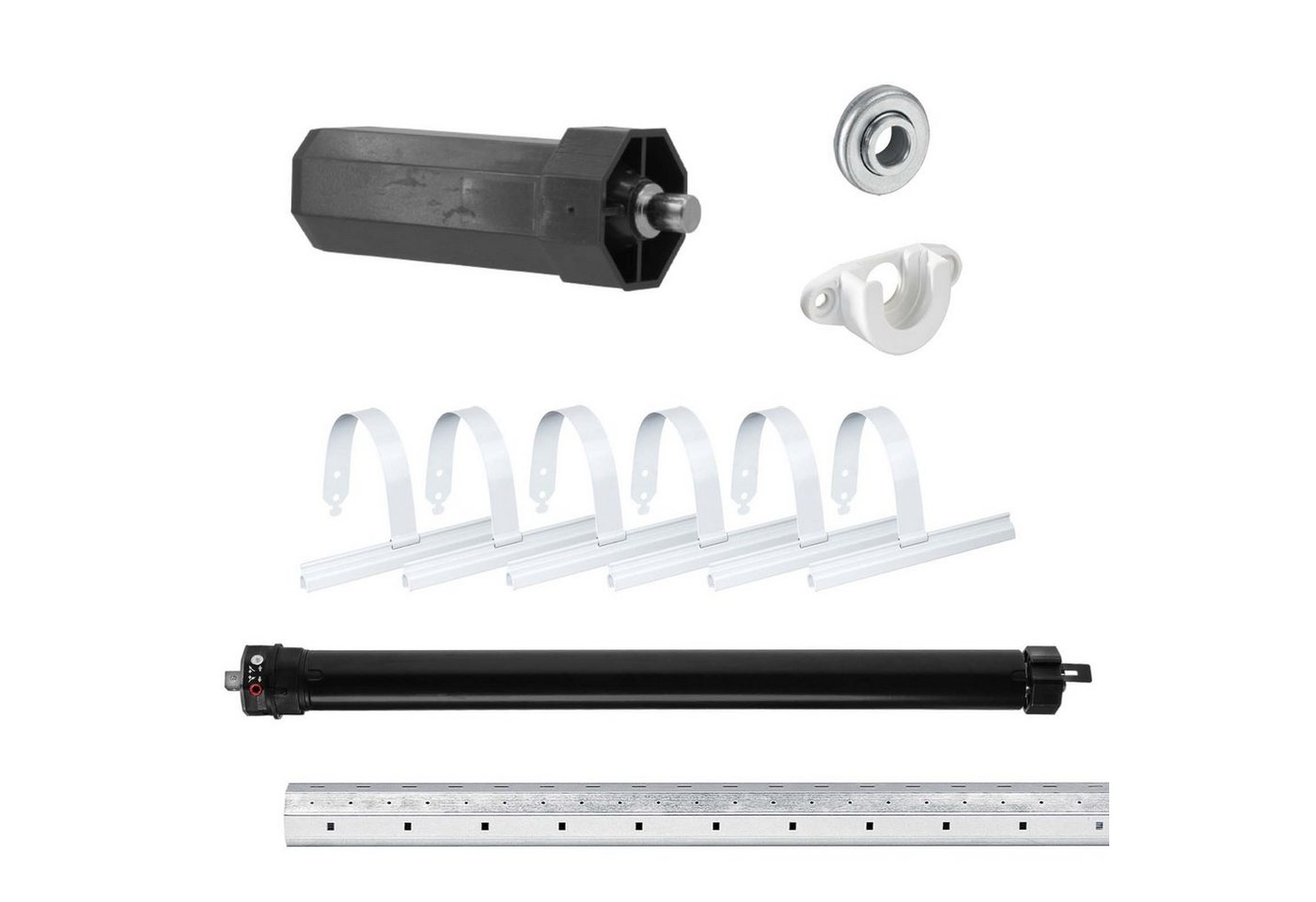 Nobily Achtkantwelle Rolladen-Set mit Mini Rolladenmotor, Mechanik-Set, Welle, Komplett-Set, 1-St., 13Nm/ 36kg