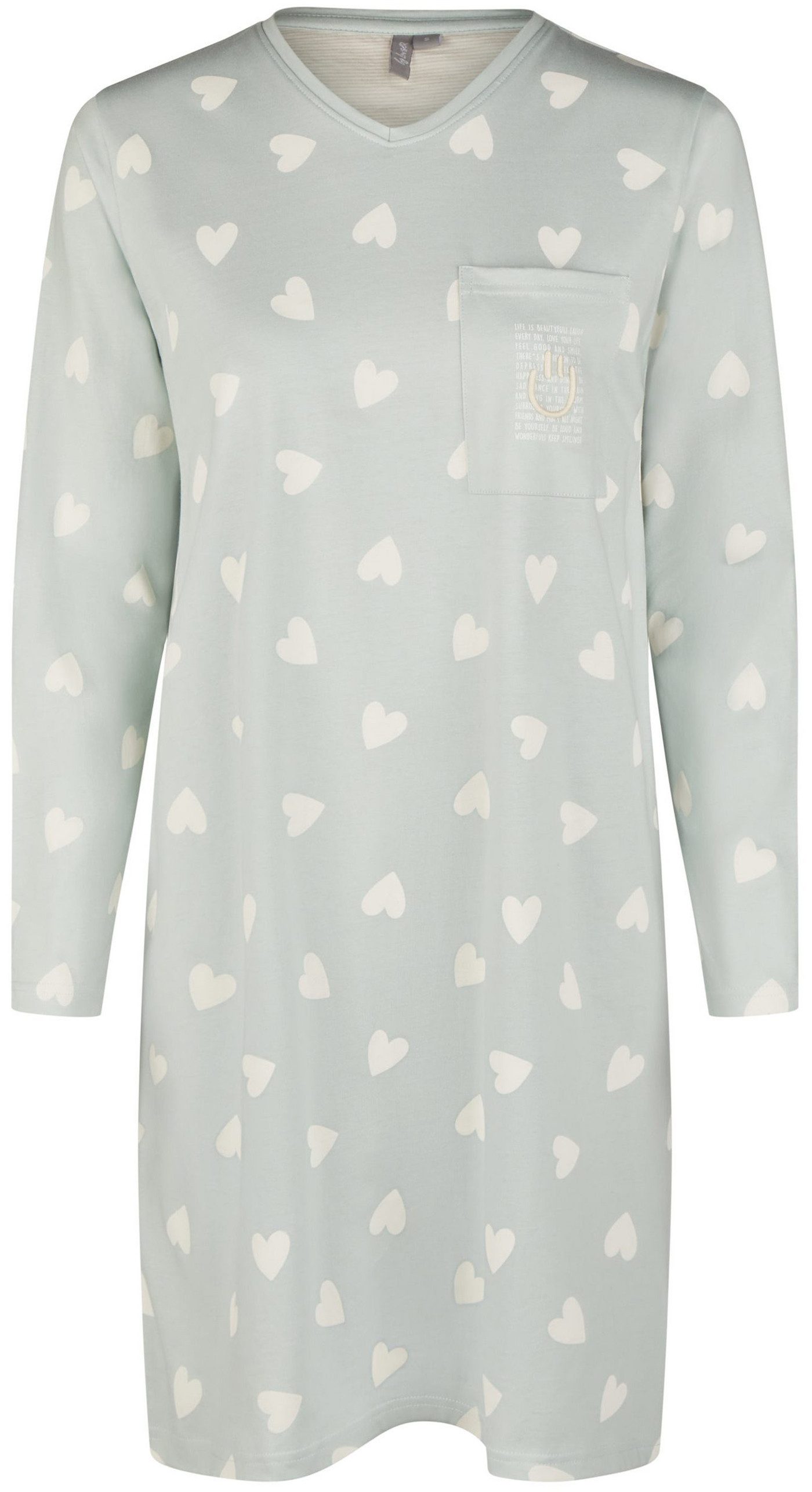 By Louise Nachthemd Damen Schlafshirt mit langem Arm (1-tlg) Baumwolle günstig online kaufen