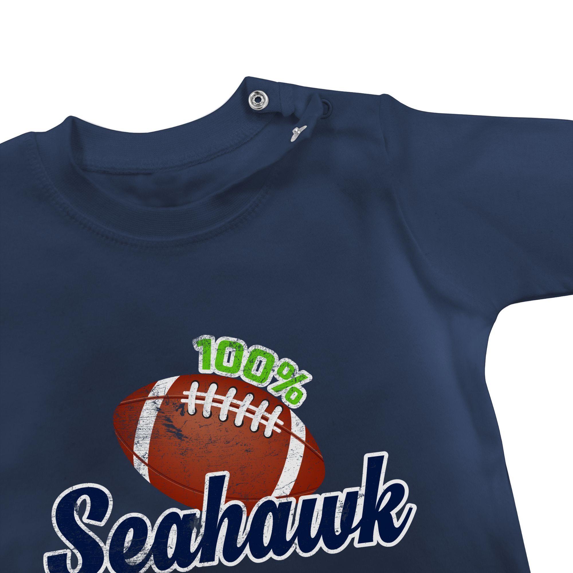 Shirtracer T-Shirt Baby Blau 1 Bewegung & 100% Navy Sport Seahawk