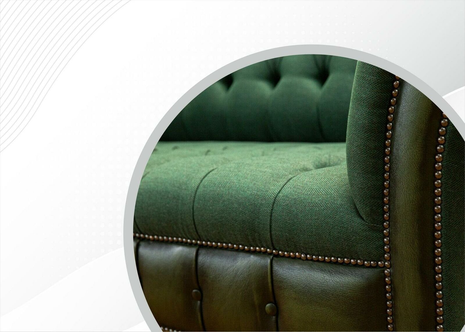 Neu, JVmoebel Chesterfield Möbel Dreisitzer Grüner Europe Luxus Chesterfield-Sofa Design Made in Posltermöbel