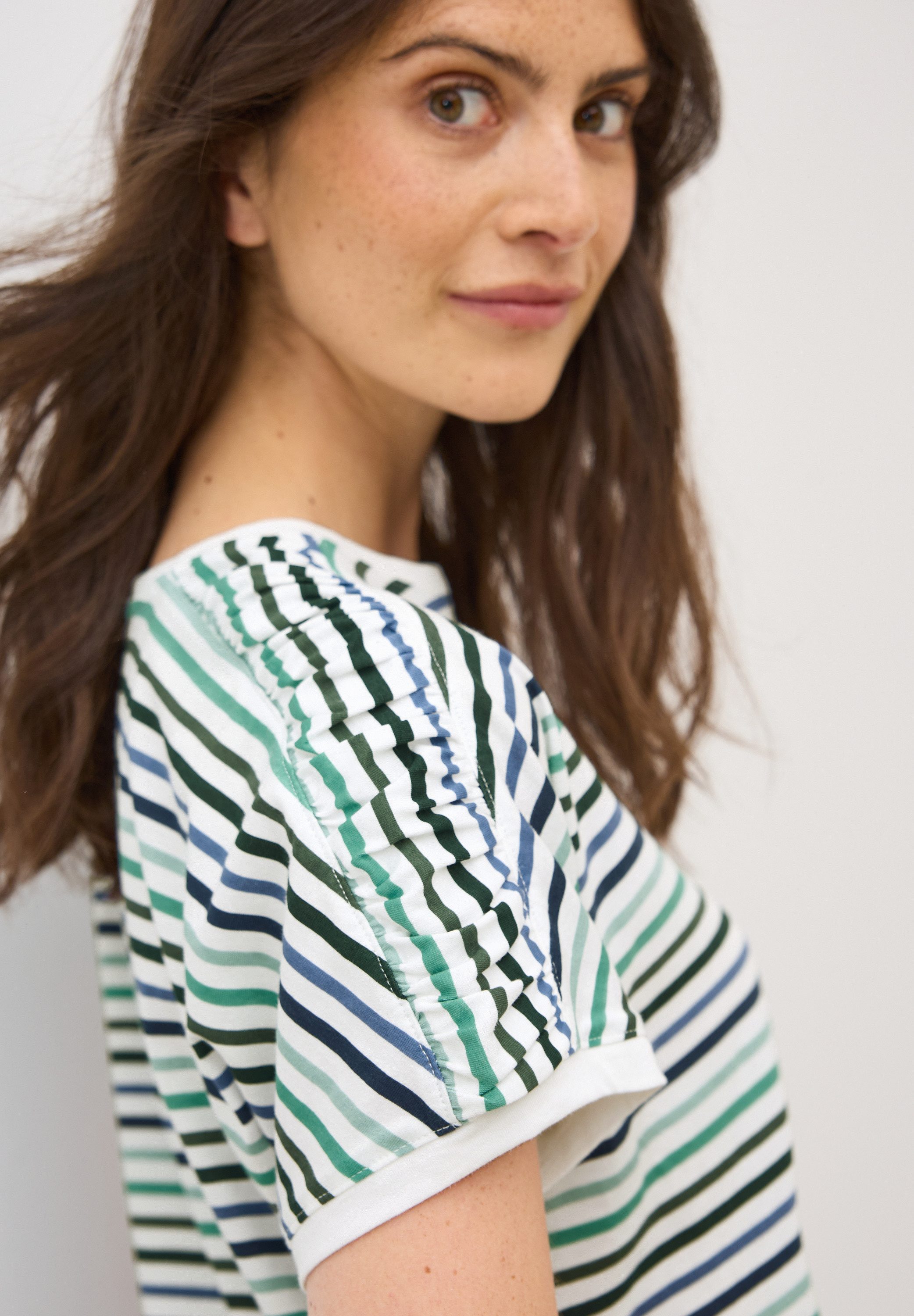 CECIL Print-Shirt mit U-Boot-Ausschnitt
