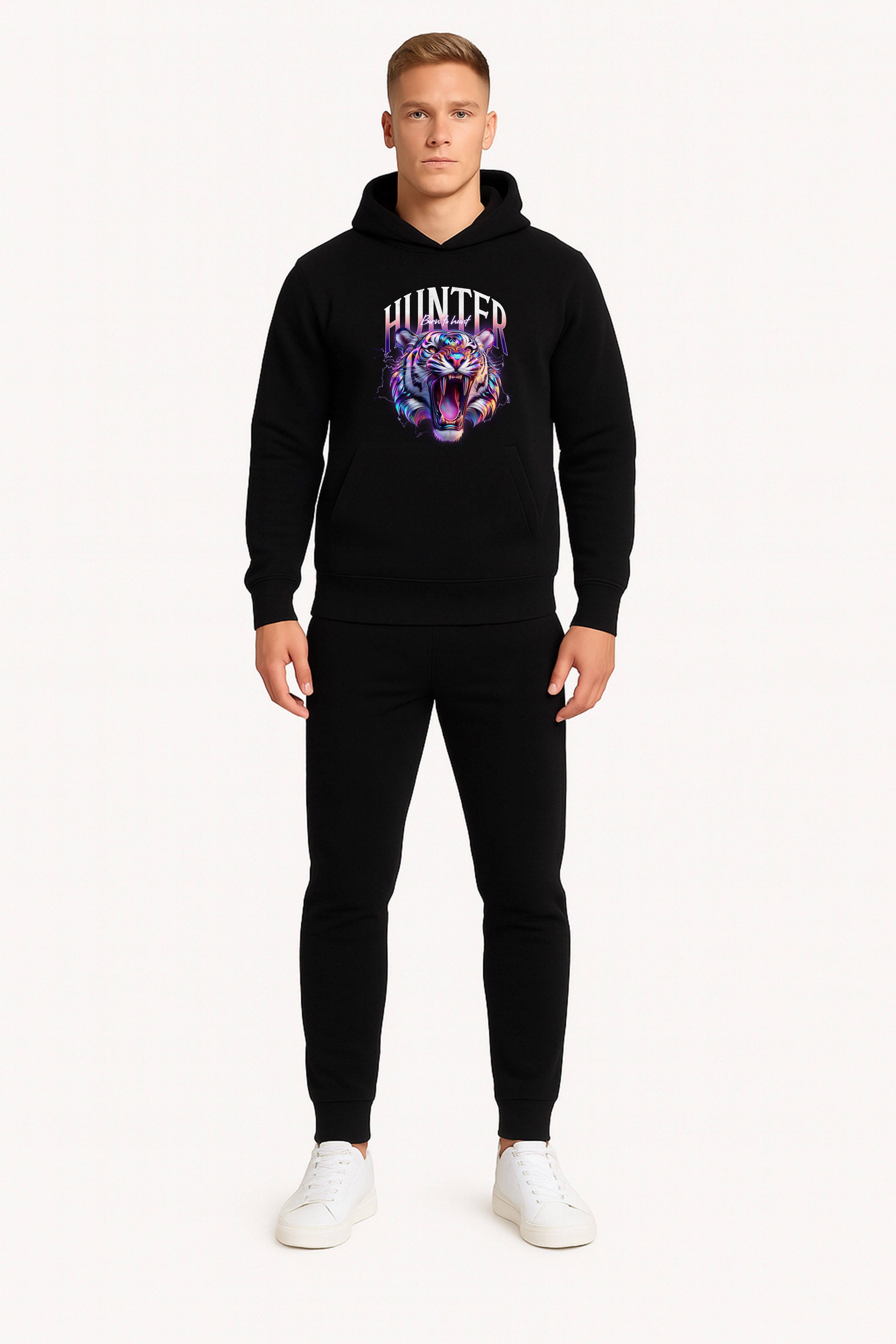 Banco Hoodie Herren Hoodie mit HUNTER Tigerkopf Print - Kapuzenpullover, Sc günstig online kaufen