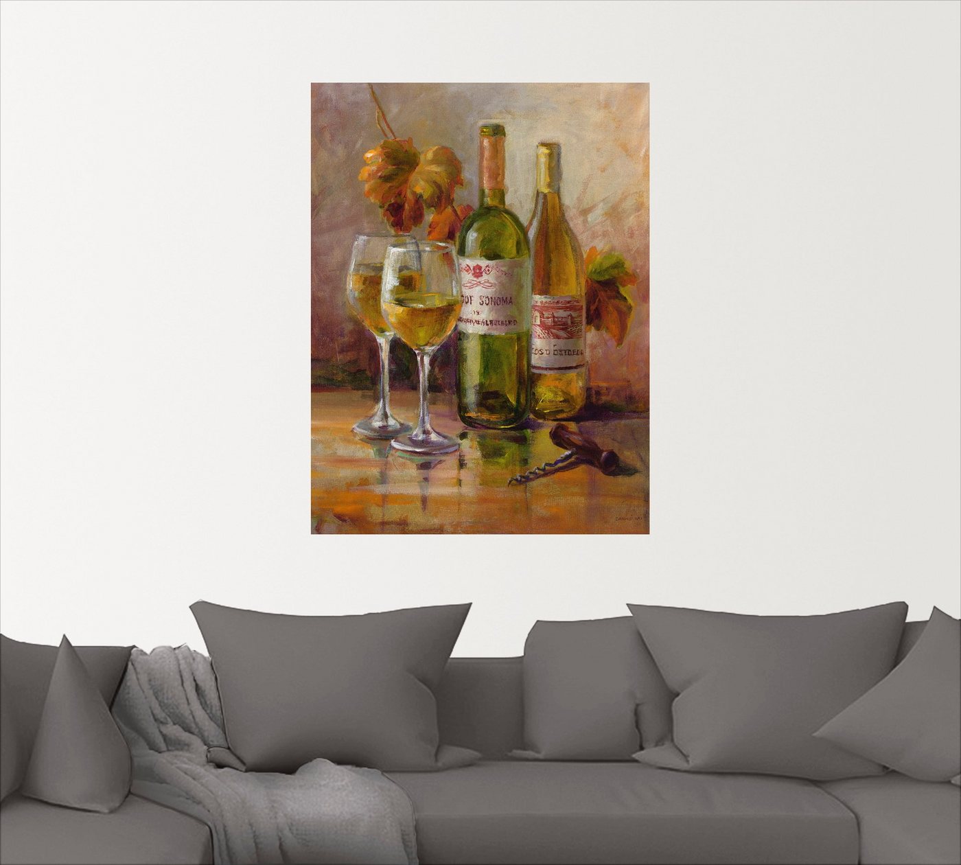 Artland Wandbild »Offener Wein II«, Getränke (1 Stück), in vielen Größen & Produktarten -Leinwandbild, Poster, Wandaufkleber / Wandtattoo auch für Badezimmer geeignet-HomeTrends