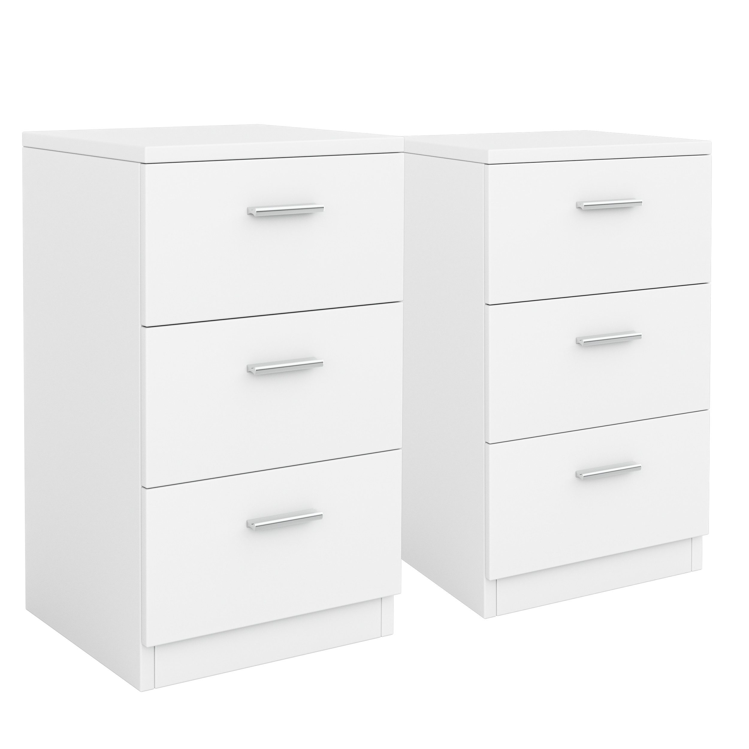 COSTWAY Nachttisch Aktenschrank (2-St), mit 3 günstig online kaufen