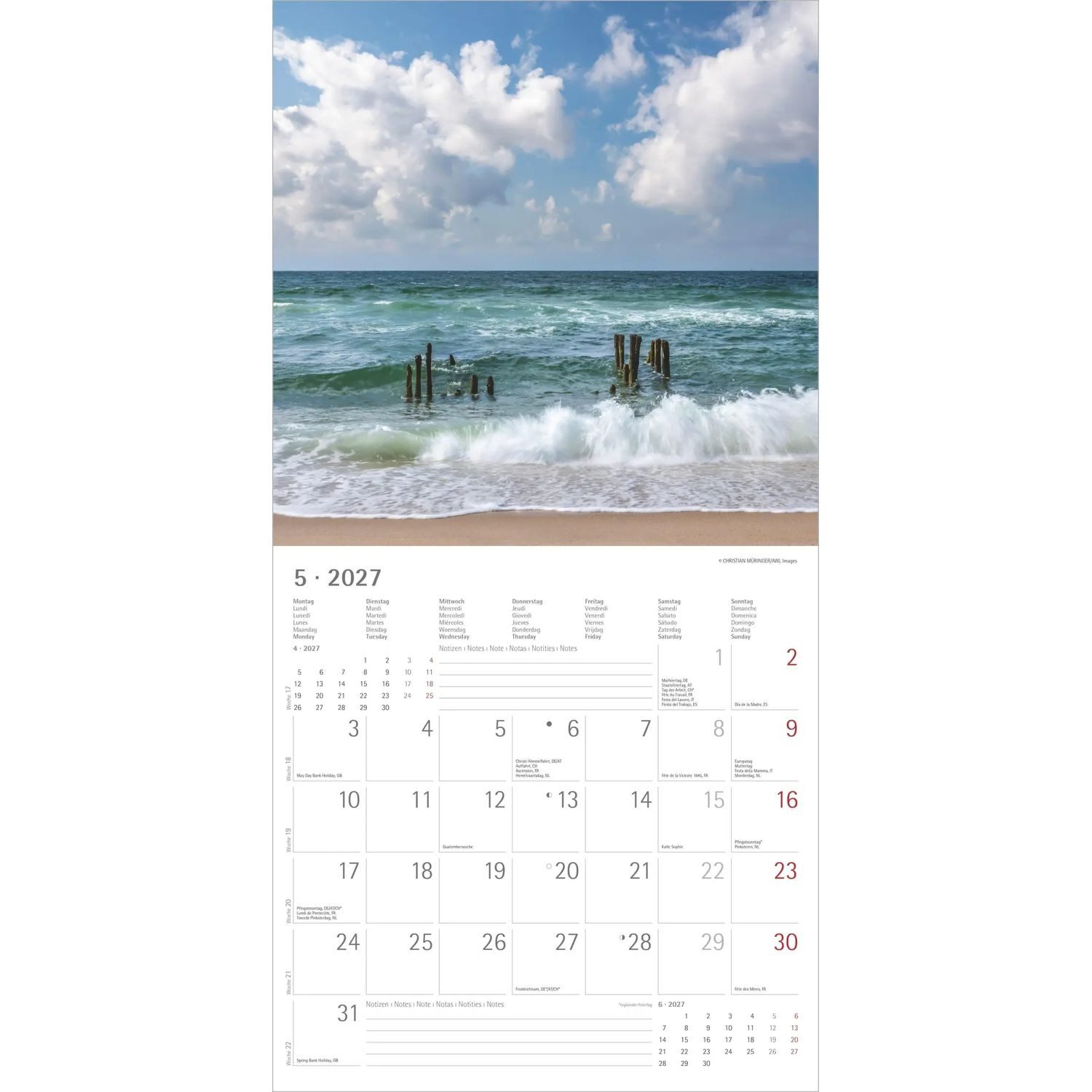 NEUMANN Wandkalender Seeblicke 2027