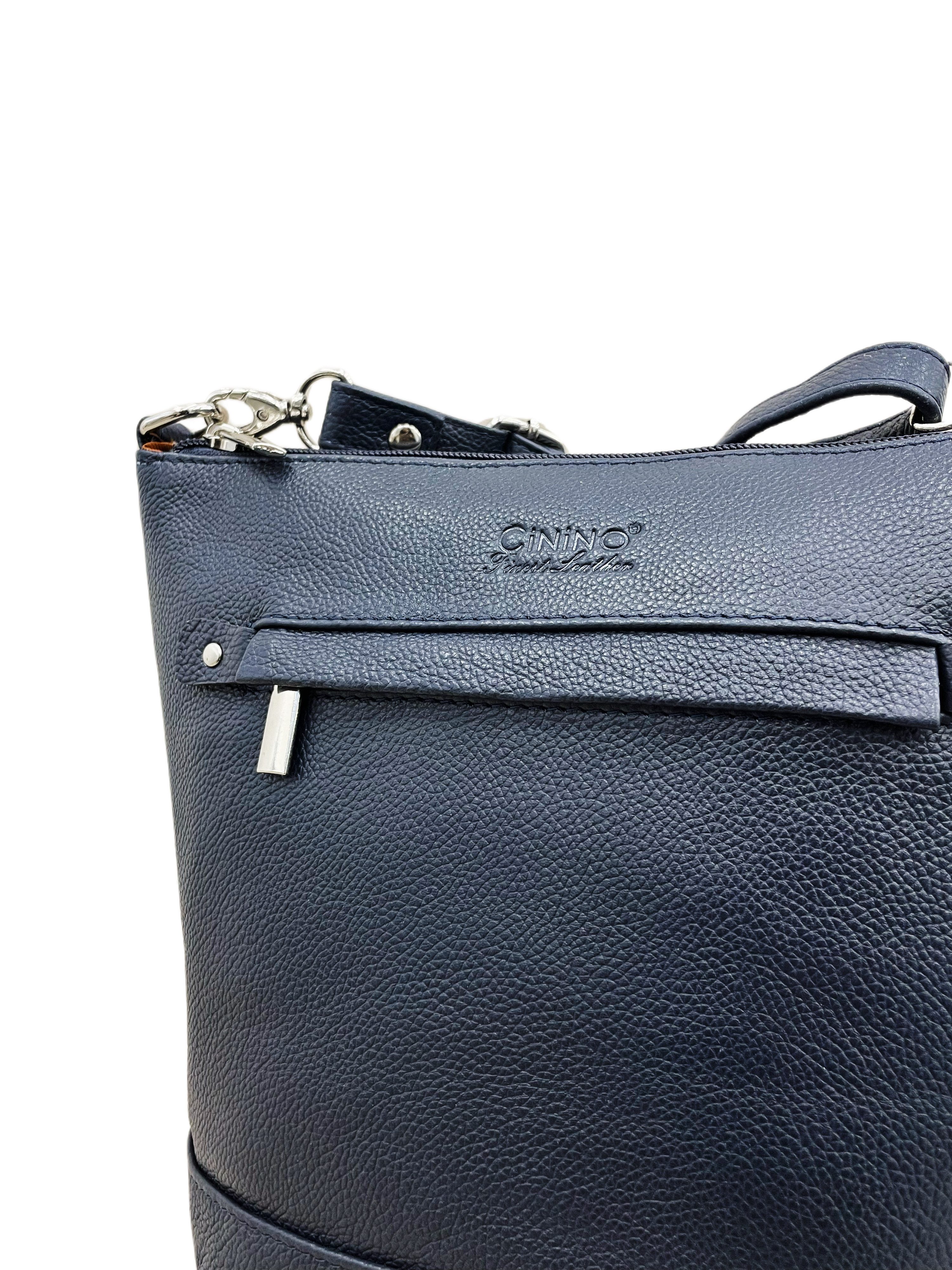 Cinino Handtasche C7022, Ledertasche Umhängetasche Rindleder