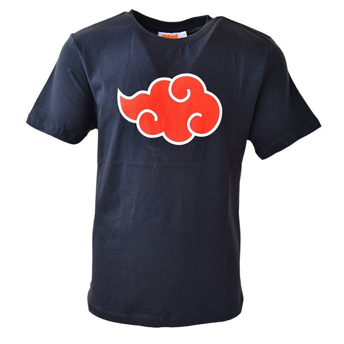 Naruto T-Shirt Akatsuki Kurzarmshirt aus Baumwolle Gr. 140-164 cm