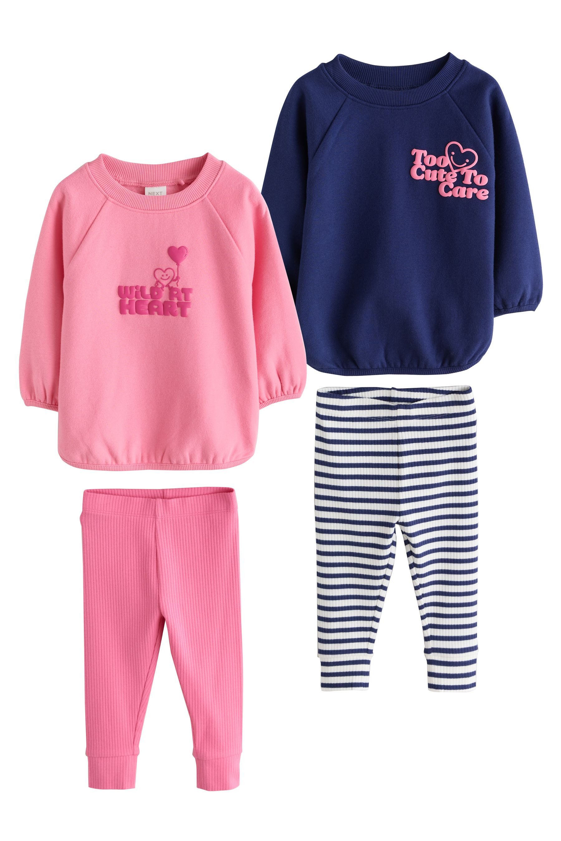 Next Top & Leggings Sweatshirt und Leggings im Set, 2er-Pack (4-tlg)