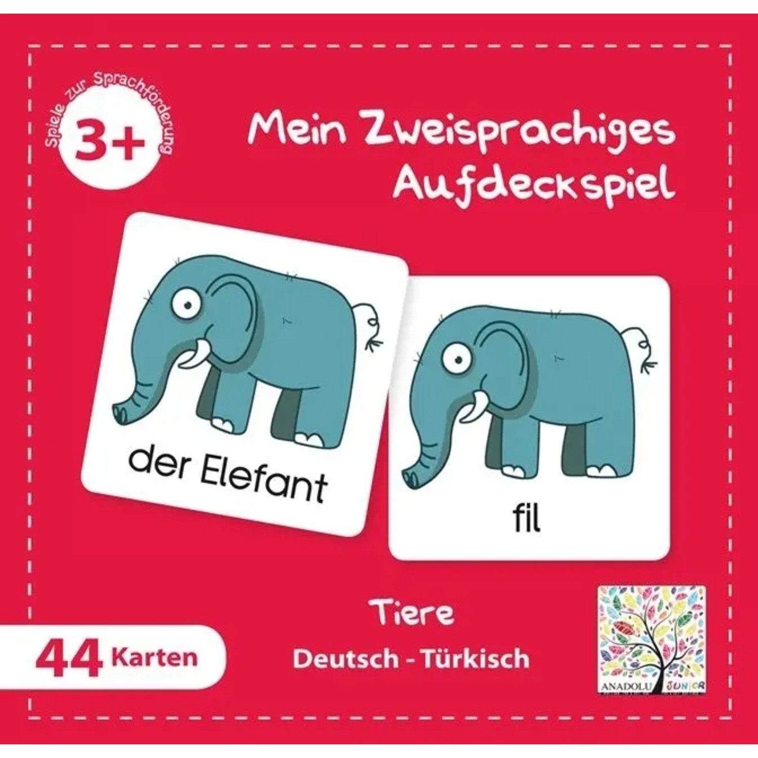 Schulbuchverlag Anadolu Spiel Mein Zweisprachiges Aufdeckspiel, Tiere, Türkisch (Kinderspiel)
