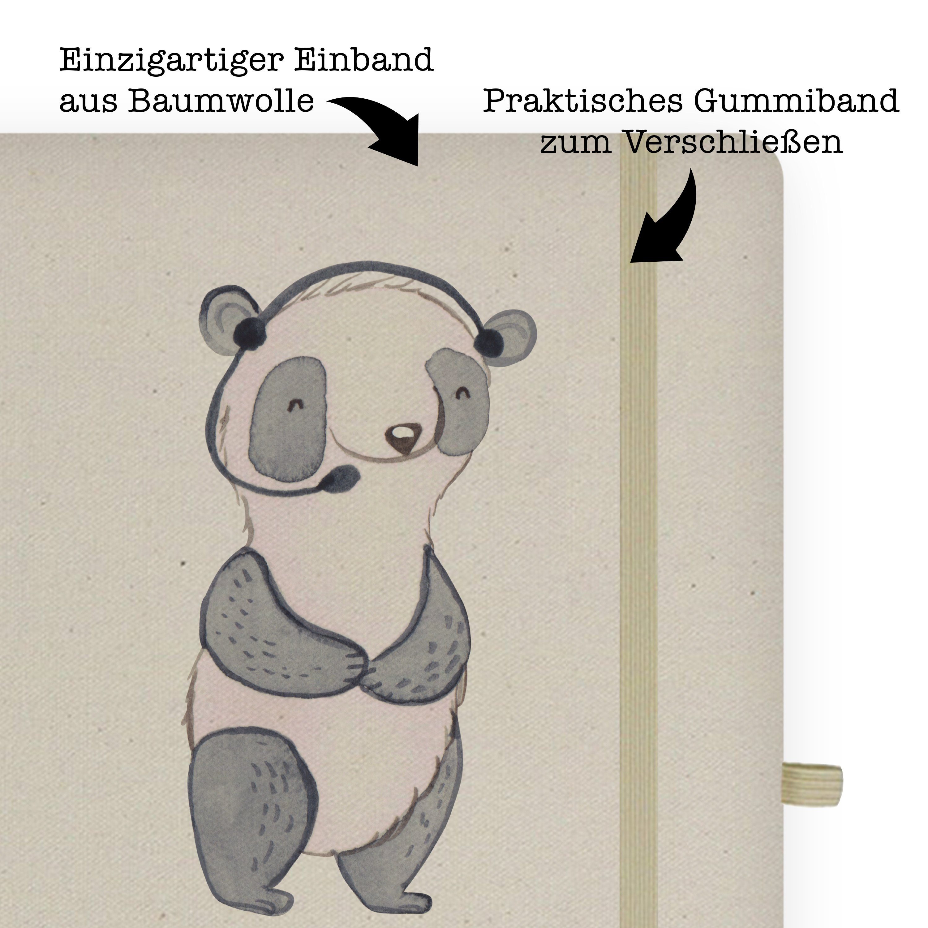 Mr. & Geschenk, Notizbuch & Mrs. Herz Panda Mr. Transparent - Mrs. mit - Journal, Panda Meteorologin Schreibbuch