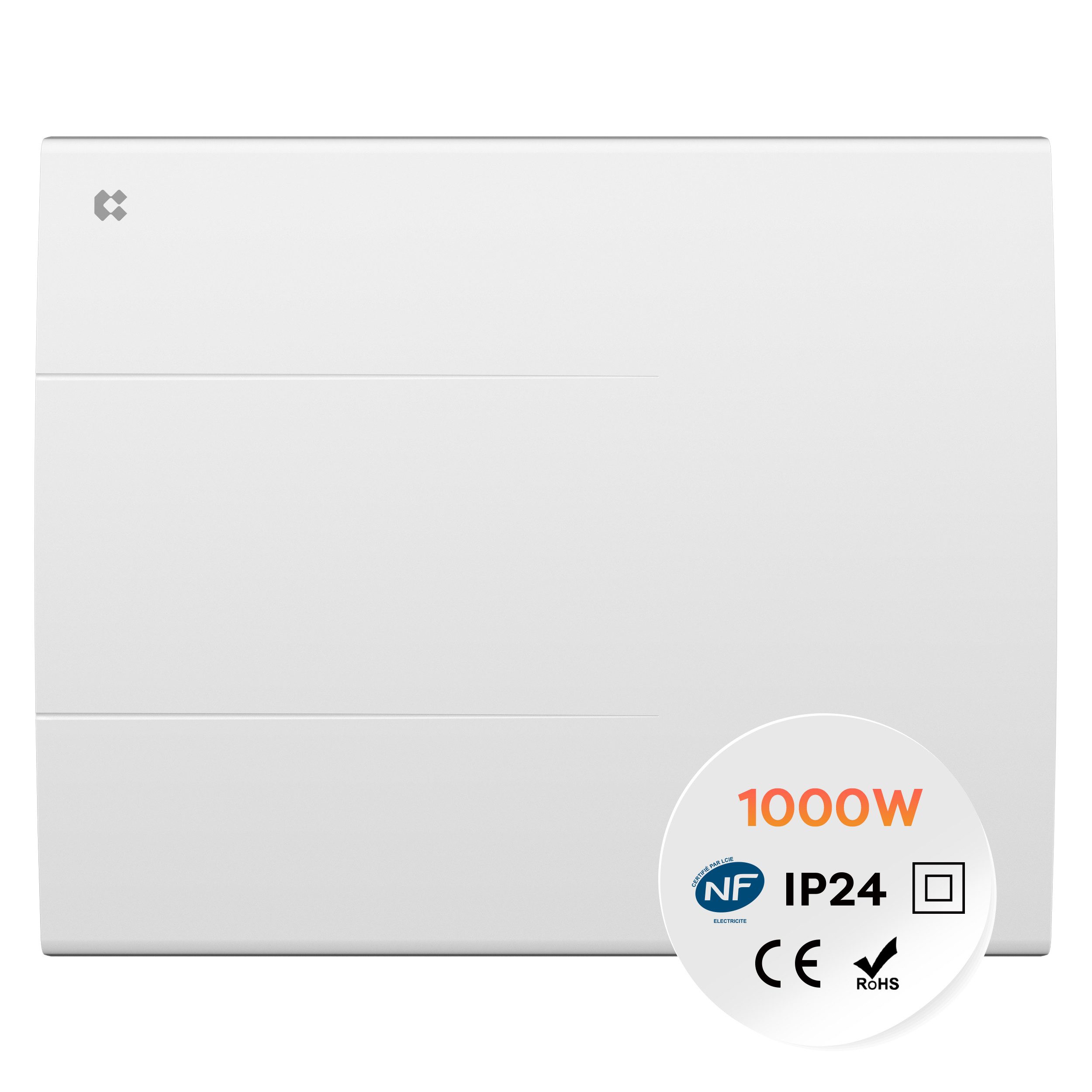 CIARRA Elektro-Heizkörper 1000 W Keramik-Heizkörper mit PID-Thermostat CBHT10E, 7-Tage-Programm, IP24, für ca. 10-15 m², Wandmontage Heizgerät