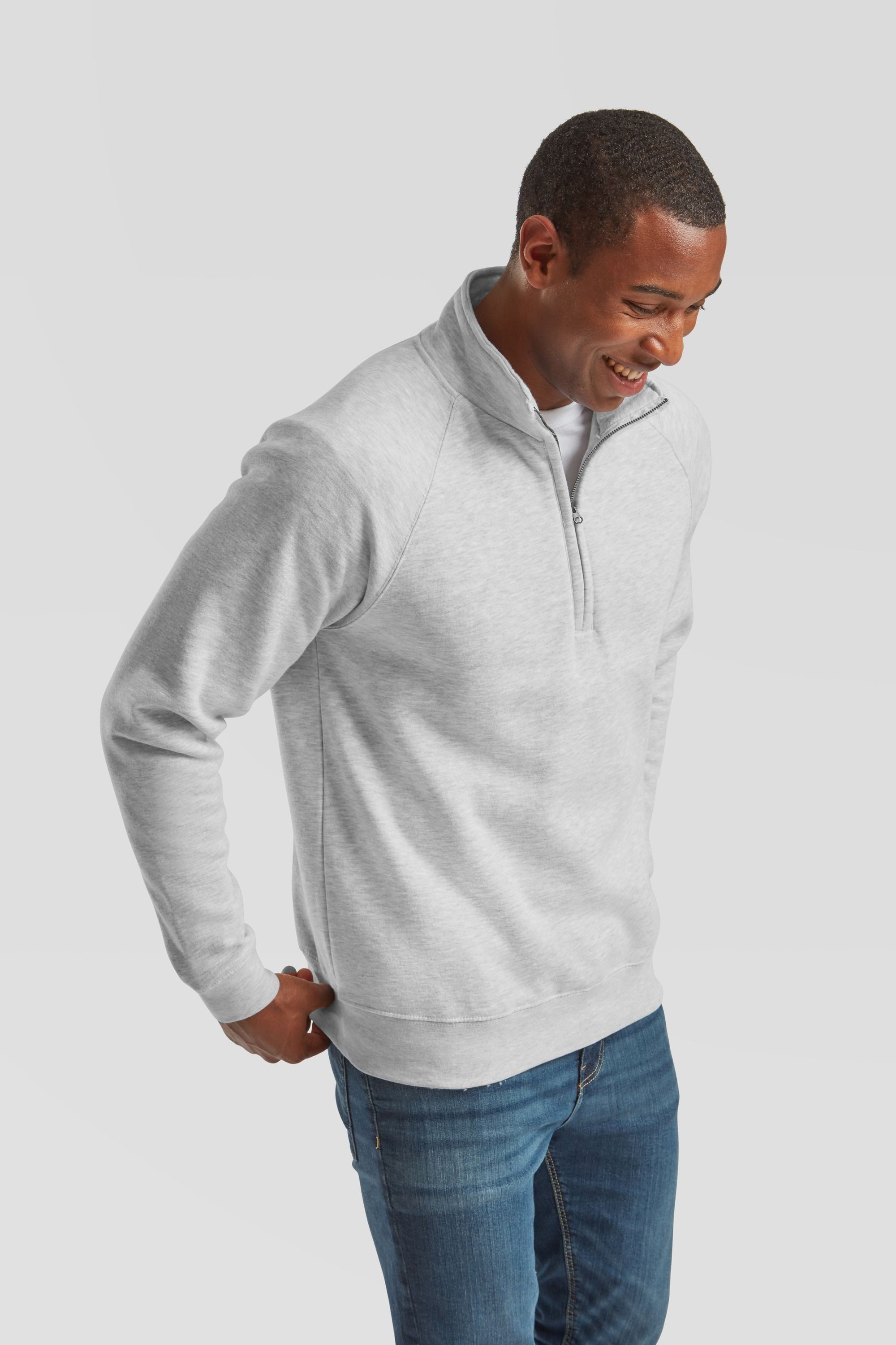 Fruit of the Loom Sweatshirt Fruit of the Loom Premium Zip Neck Sweat