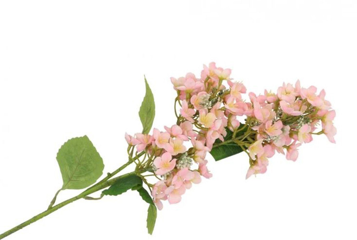 Kunstblume Kunstblume Seiden Hortensie L87 grün Hydrangea cm, rosa Kromhout Daan
