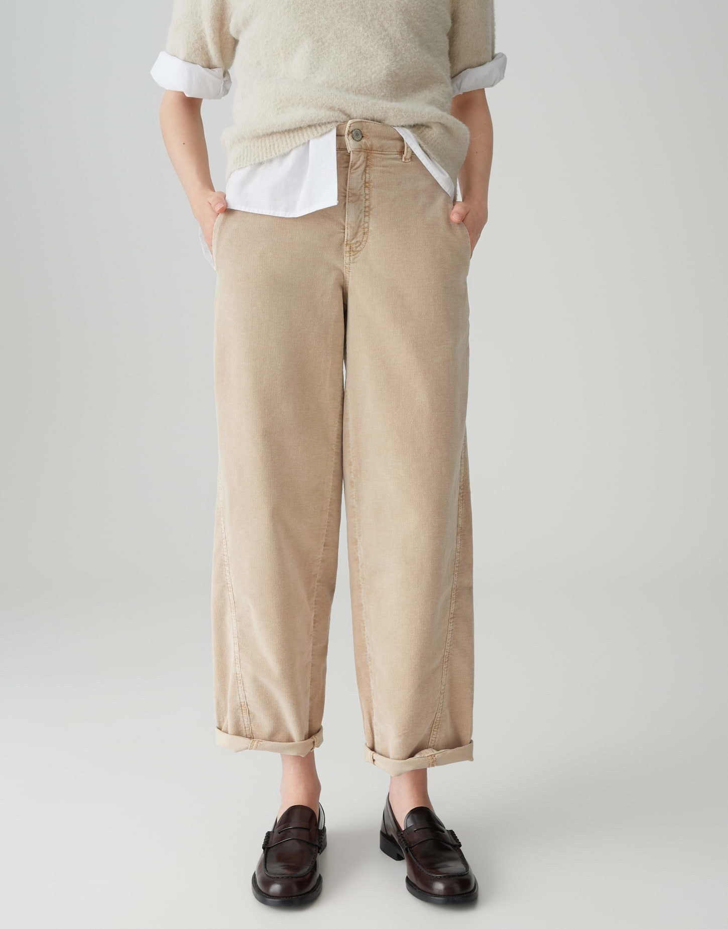 OPUS PANTS Cordhose MELLY MELLOW aus Feincord Barrel Fit, Cropped, authenti günstig online kaufen