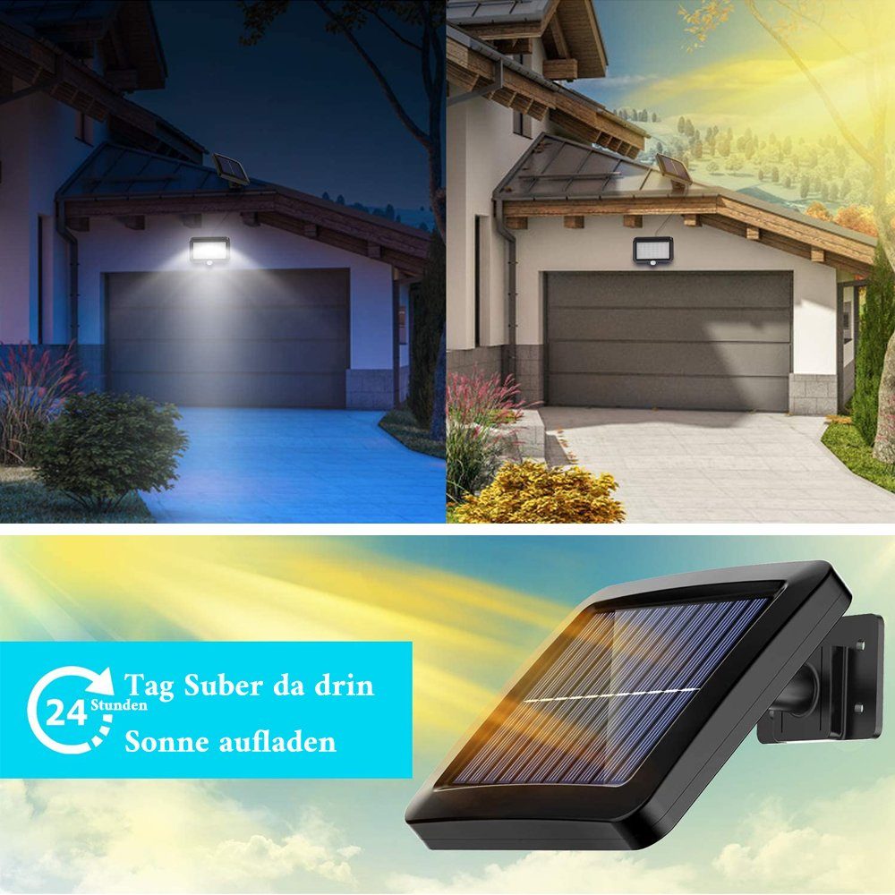 wechselbar Gartenstrahler für Aussen 56 Solarleuchte LED Außen Gartenstrahler, LED Solarlampen GelldG