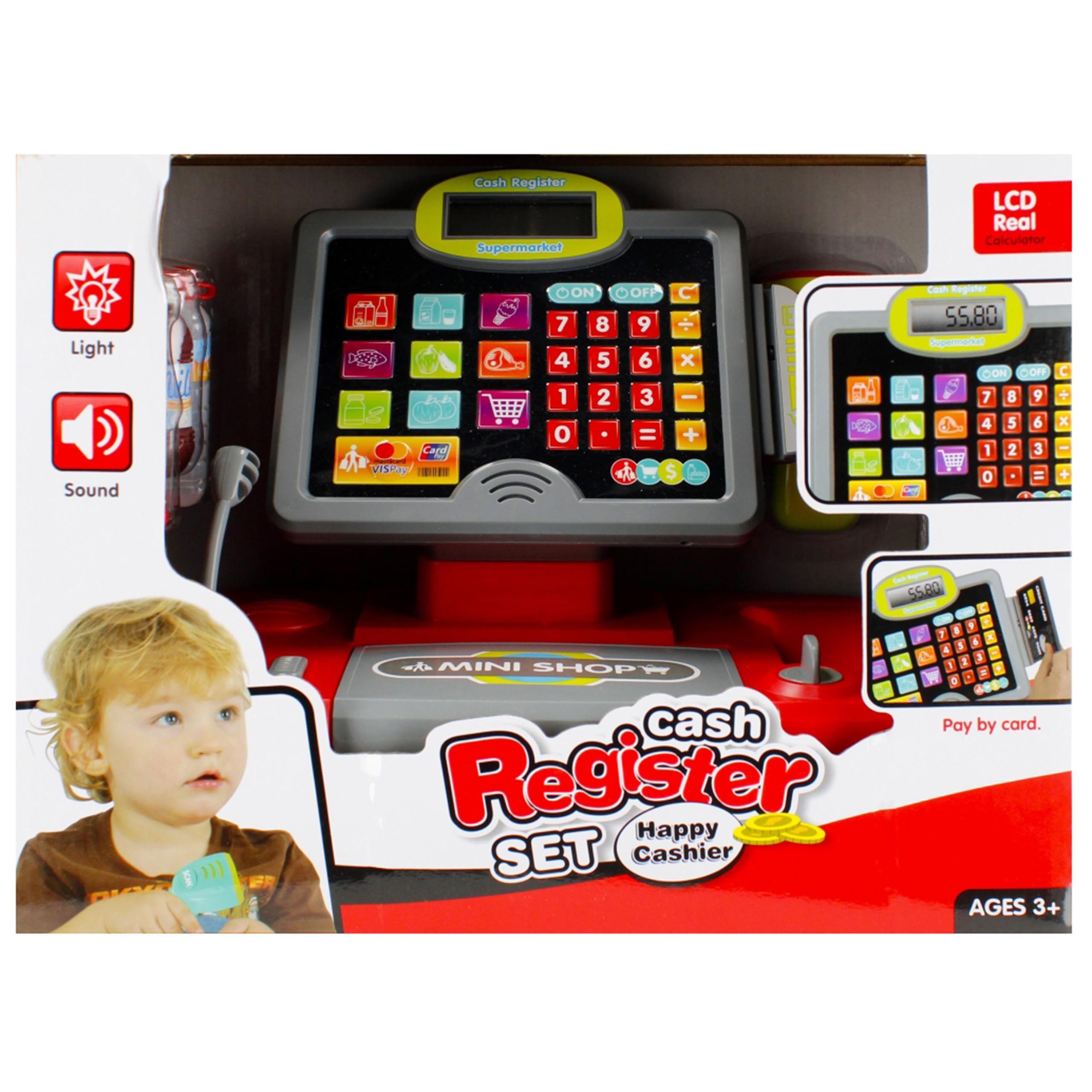Spielgeschirr Ladenkasse mit Zubehör für Kinder, Ladenspiel 3+ Mega Creative