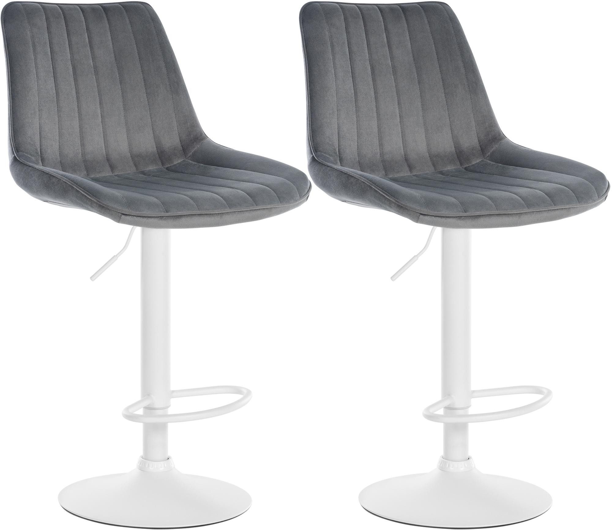 CLP Barhocker Toni Samt (2er Set, günstig online kaufen