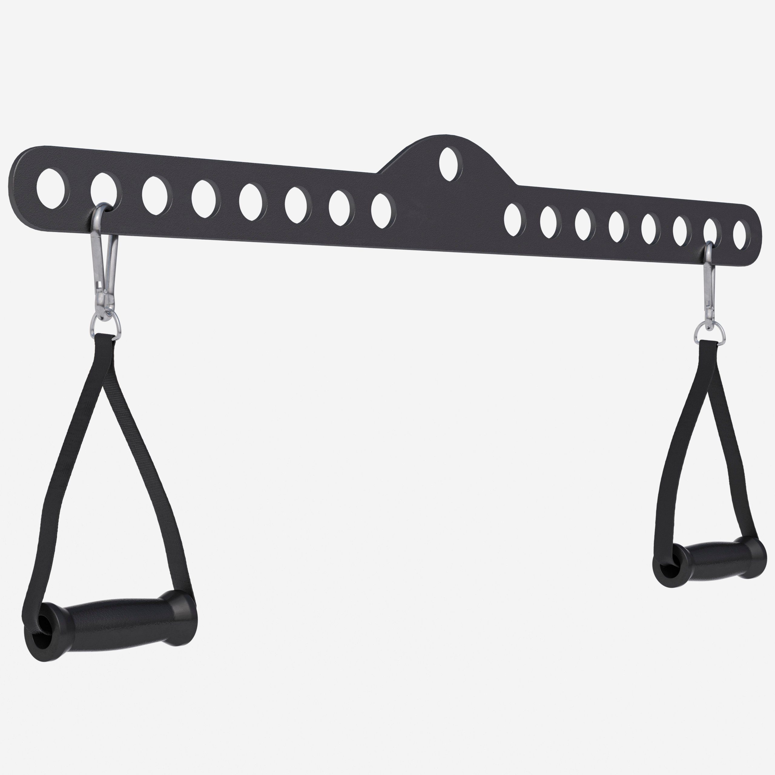 GORILLA SPORTS Zughilfe Multihook Bar mit 2 Einzelhandgriffen in verschiedenen Längen (3-tlg)