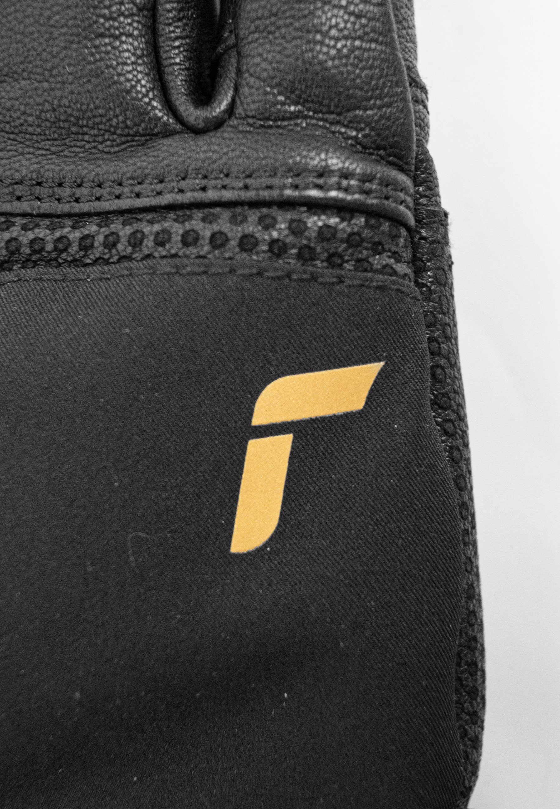 Touchscreen-Funktion XT Reusch R-TEX® Skihandschuhe schwarz-goldfarben mit Lleon