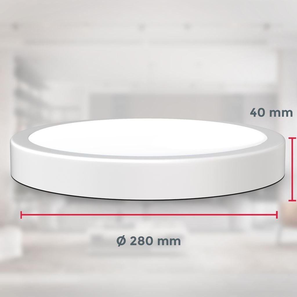 B.K.Licht Deckenleuchte BKL1521, LED fest integriert, 4000K - Neutralweiß