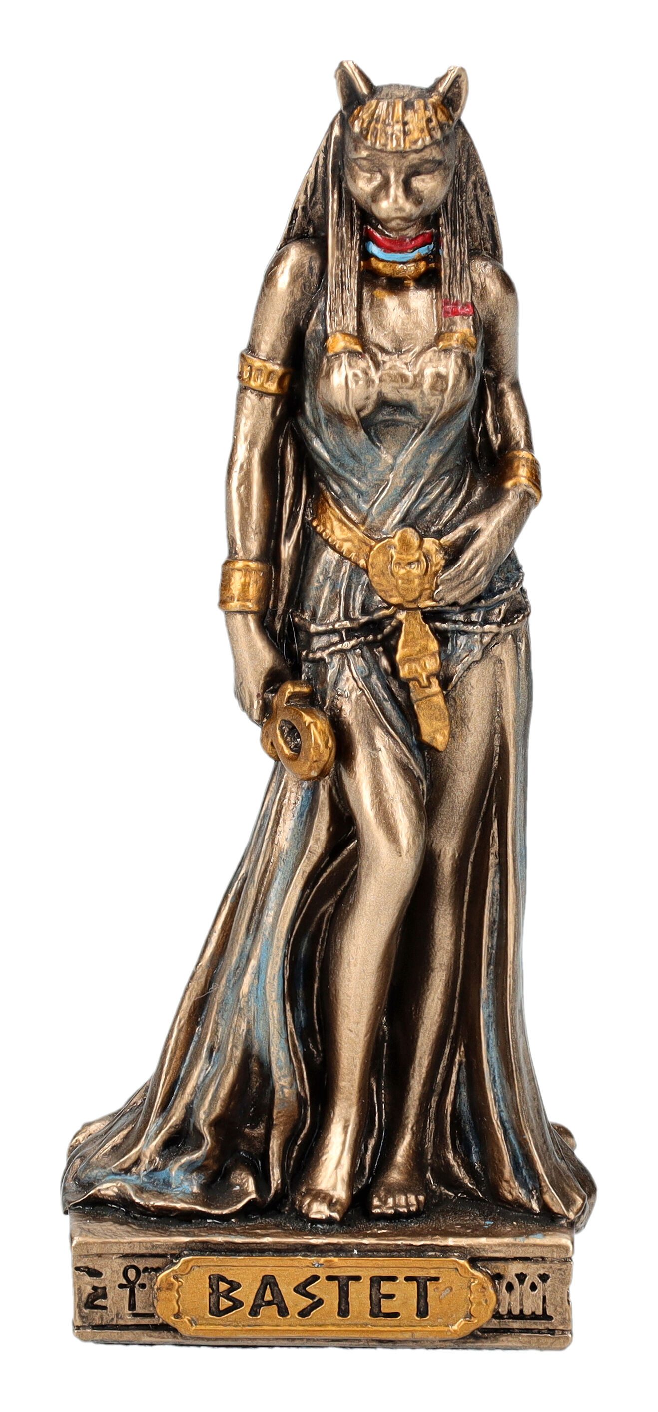 Dekofigur Bastet Figur – Ägyptische Göttin Statue Miniatur 8 cm Veronese Deko