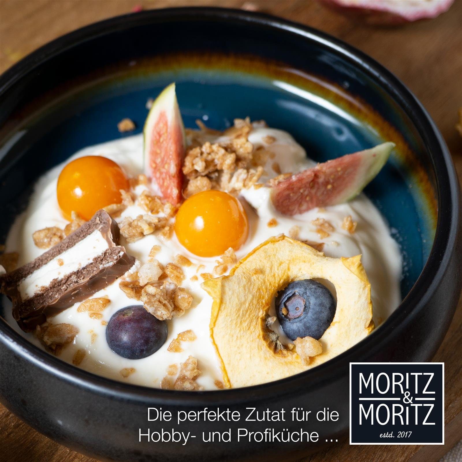 Moritz & Moritz Dessertschale Moritz 4tlg für (4er & Dessert Moritz Reaktiv, Dip Blau-Braun Schälchen Steinzeug, Geschirr Set, Schale Set aus Steinzeug Dessert 4-tlg)