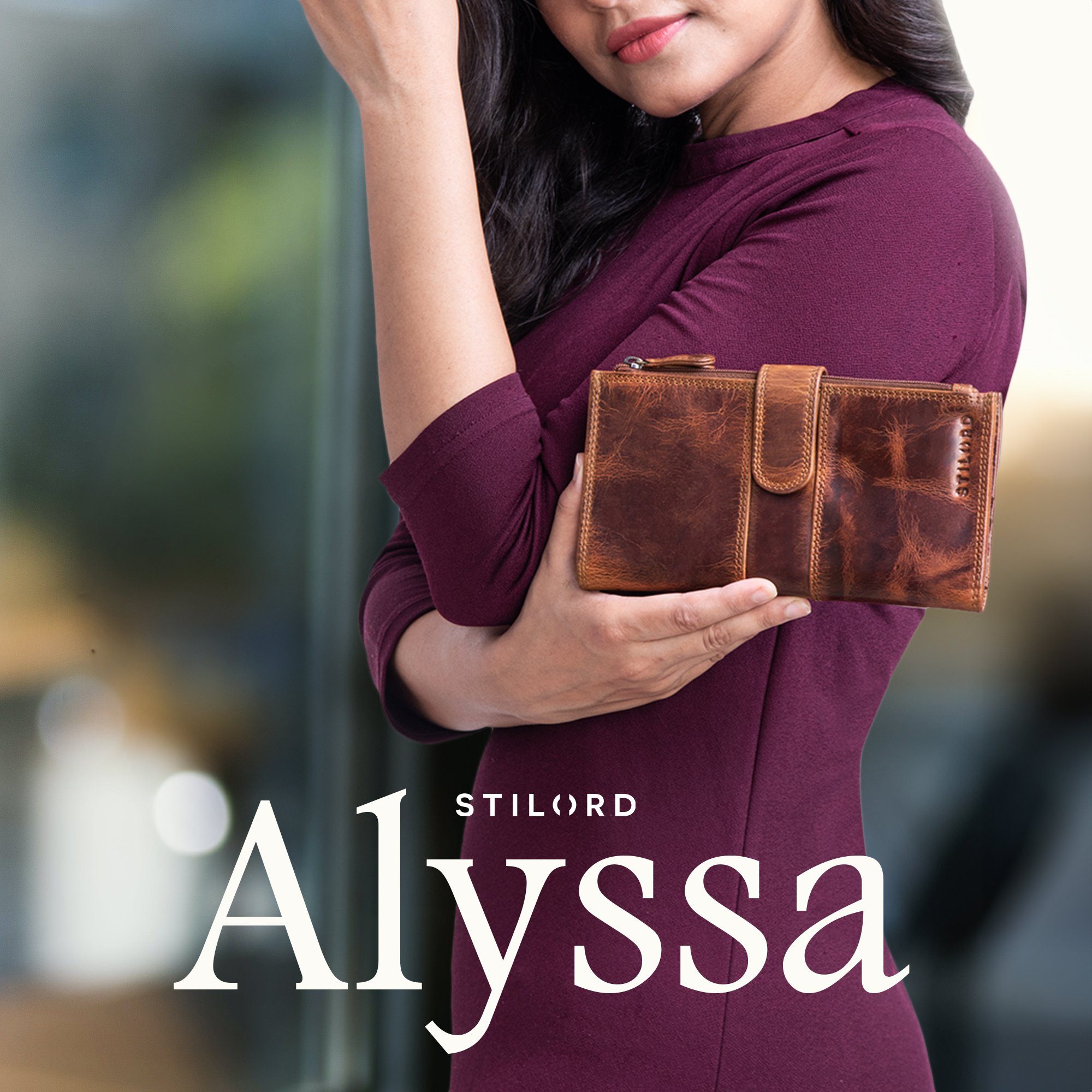 STILORD Geldbörse "Alyssa" Portemonnaie Handy Leder günstig online kaufen
