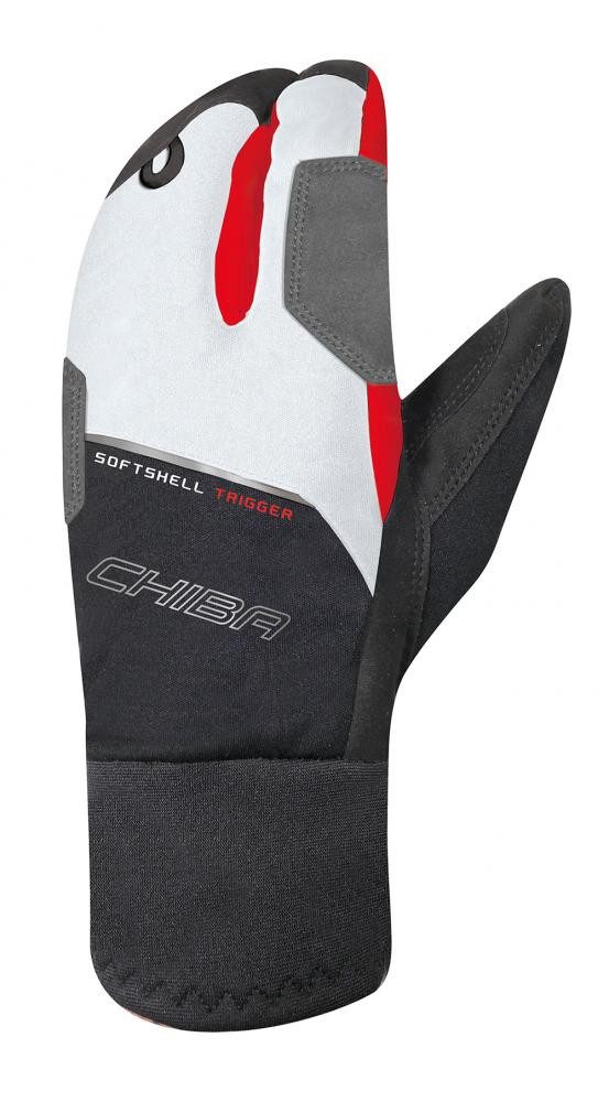 Fahrradhandschuhe CHIBA Softshell Trigger - Radhandschuhe Lobster-Style, winddicht, atmu