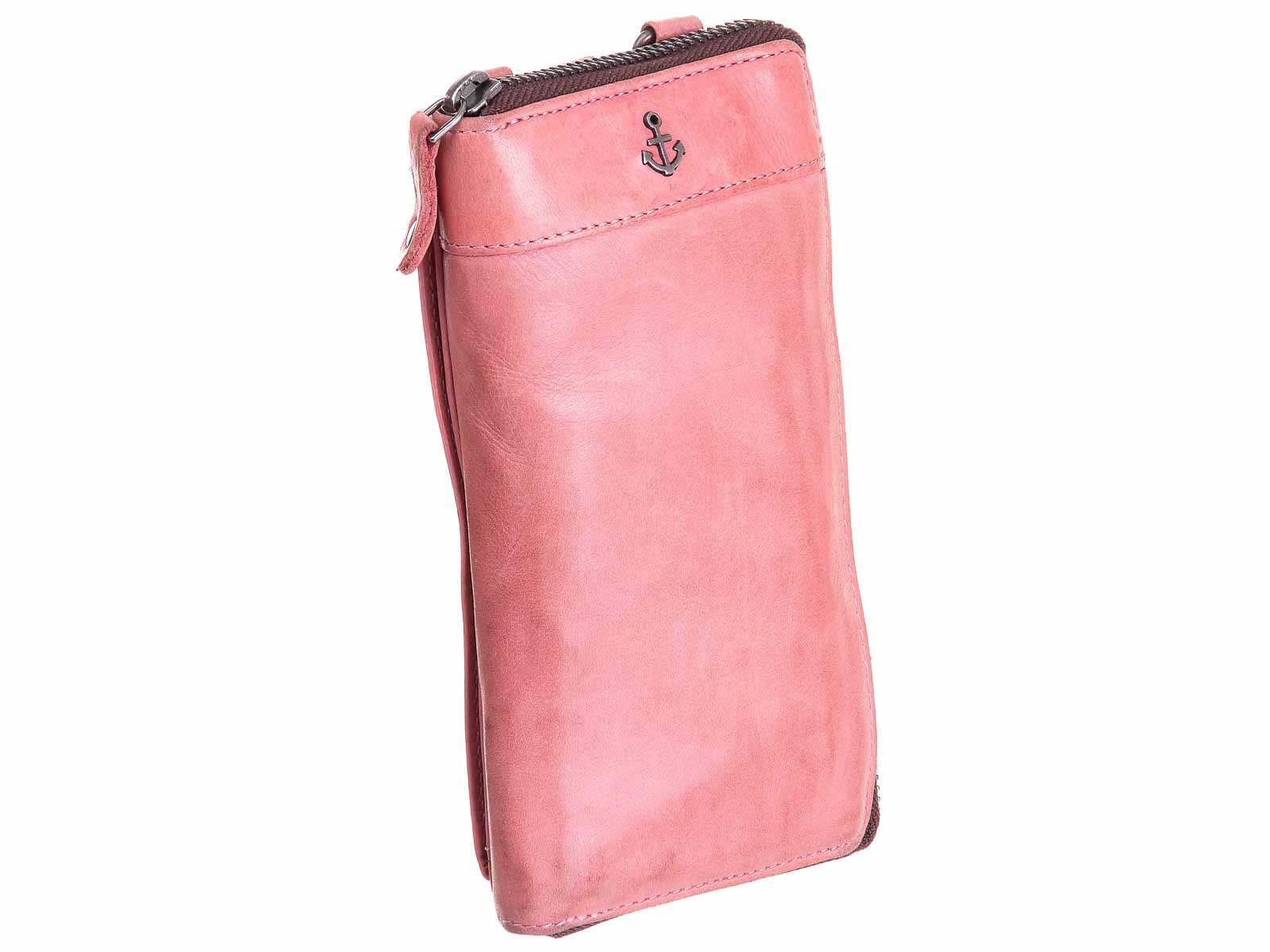 HARBOUR 2nd Umhängetasche Lina Leder Handytasche (1 Stück, 1-tlg., B/H/T)ca. 10/18,5/3 cm), gewaschenes Leder
