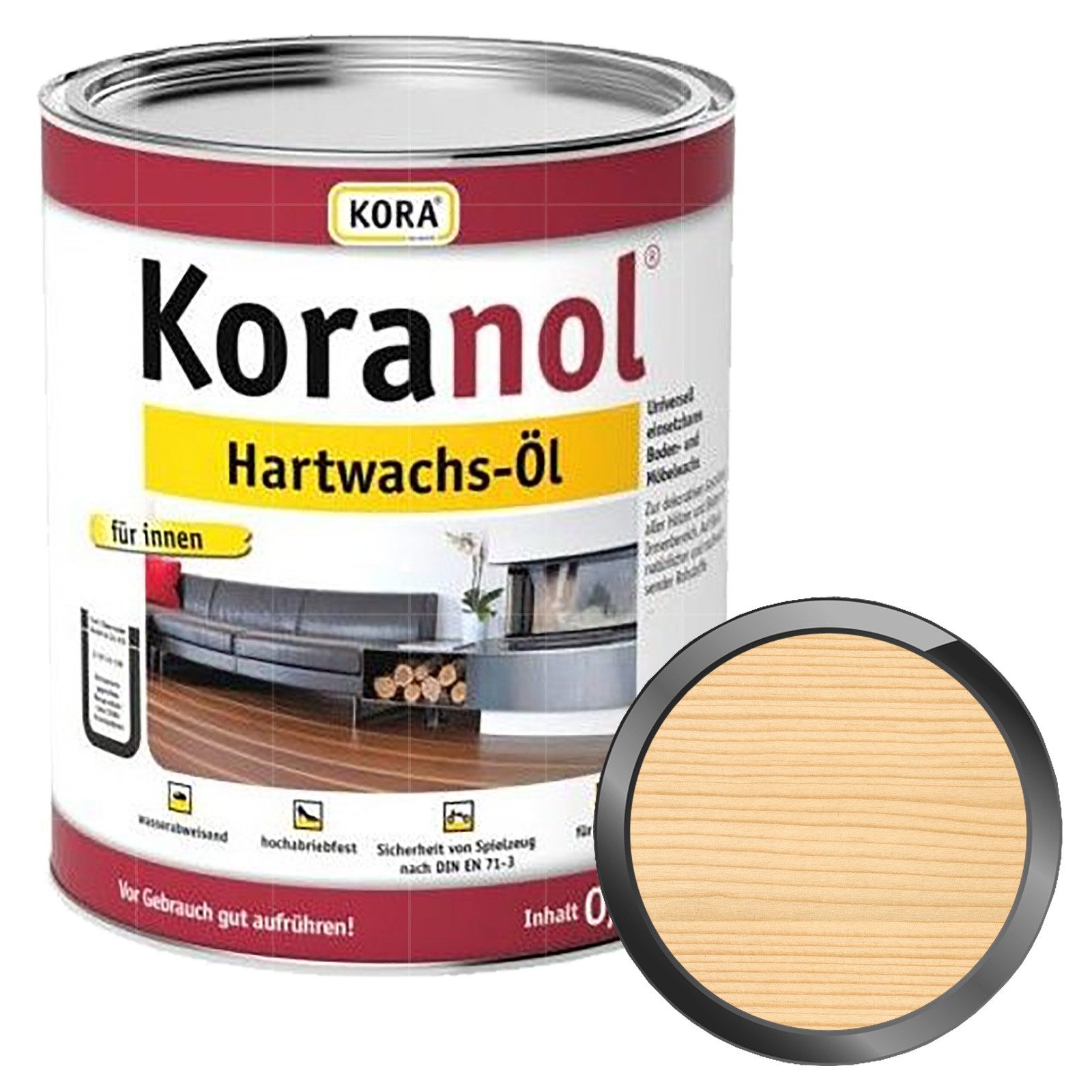 KORA Holzöl KORANOL HARTWACHS-ÖL - 0.75 LTR (FARBLOS)