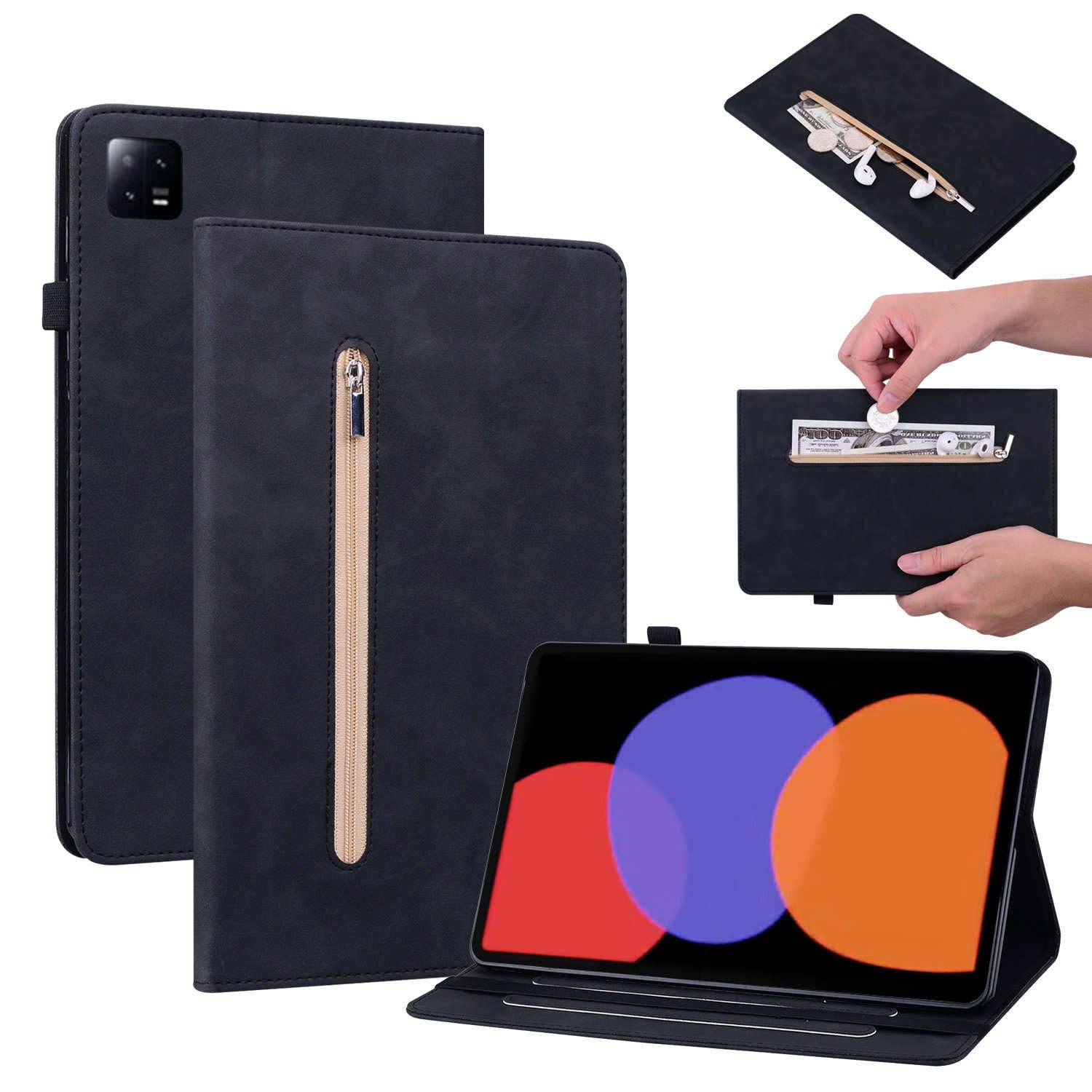 Wigento Tablet-Hülle Für Xiaomi Pad 6 / 6 Pro Kunstleder Hülle Reißverschluss Tablet Tasche