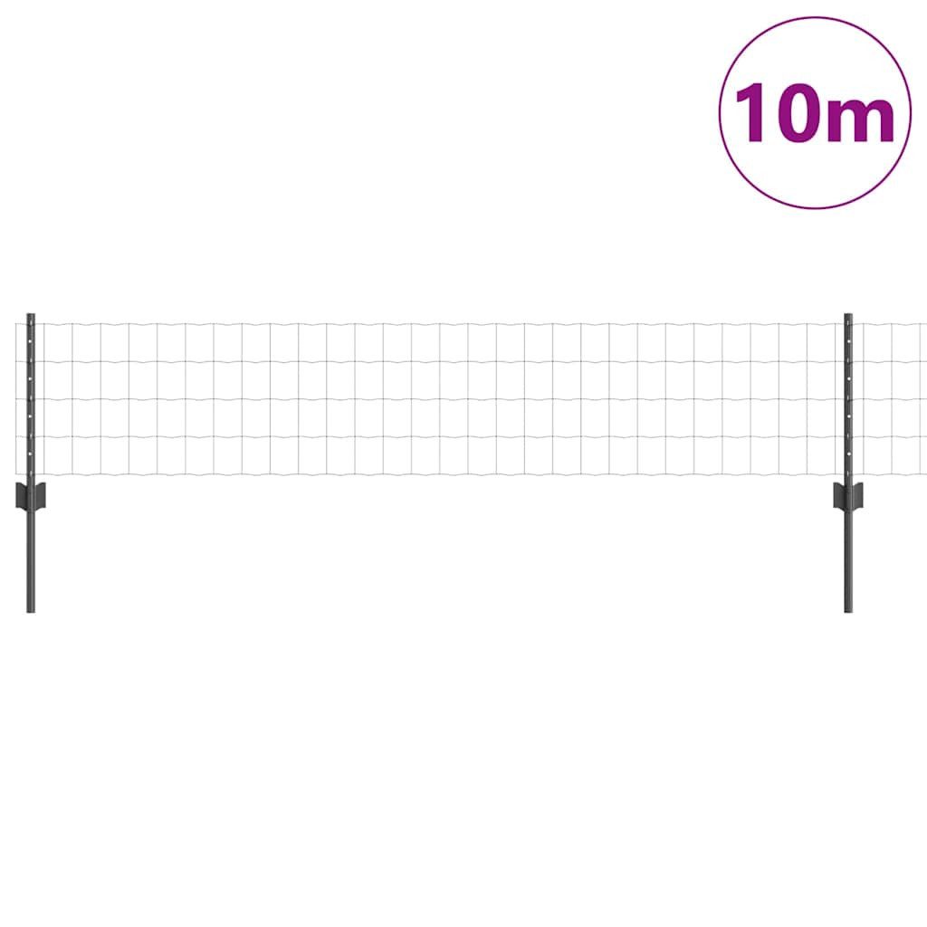 vidaXL Gartenzaun Zaun mit Pfosten Grau günstig online kaufen
