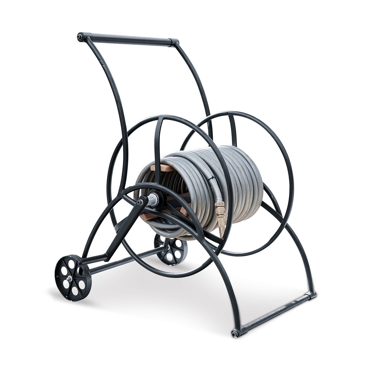 Mirabeau Gartenfigur Schlauchwagen Middleby schwarz