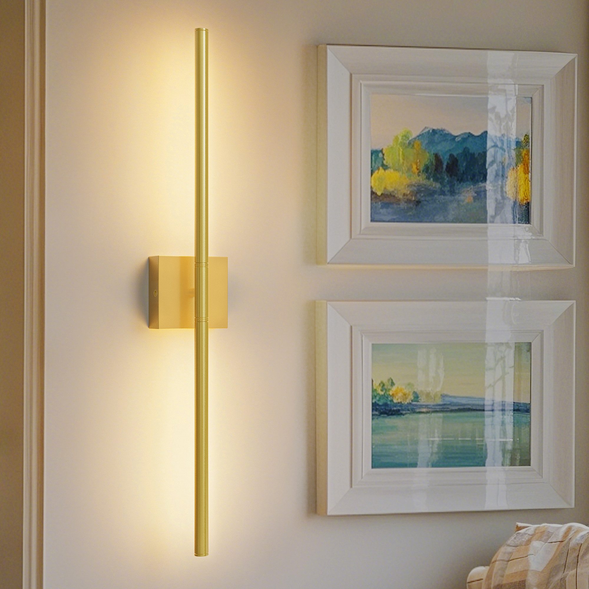 LOHAS-LED LED Wandleuchte LED Wandleuchte, Fernbedienung, Timer, Farbtemperatur einstellbar, USB-Aufladung, LED wechselbar, Tageslichtweiß, Modernes LED Wandleuchte-Design, 2700 Kelvin, LED fest integriert