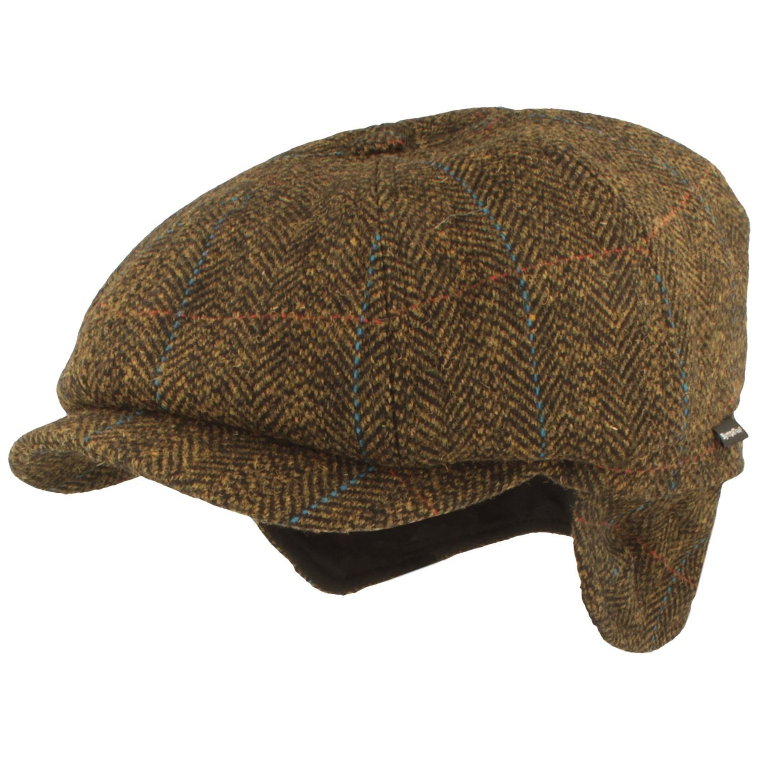 Breiter Schiebermütze 8-tlg Schiebermütze aus Wolle mit Ohrenschutz günstig online kaufen