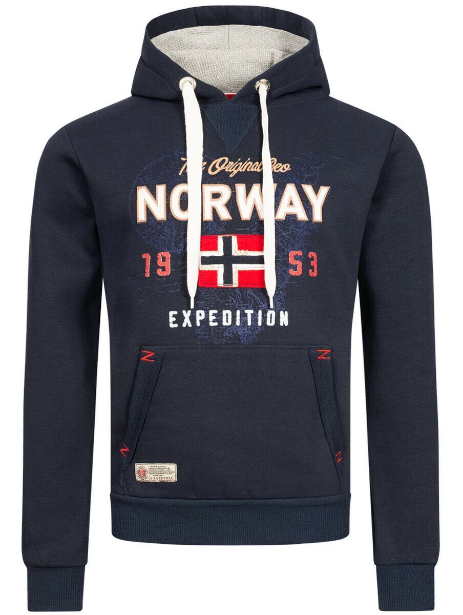 Embossed 'Nord' Hoodie Sweatshirt - White