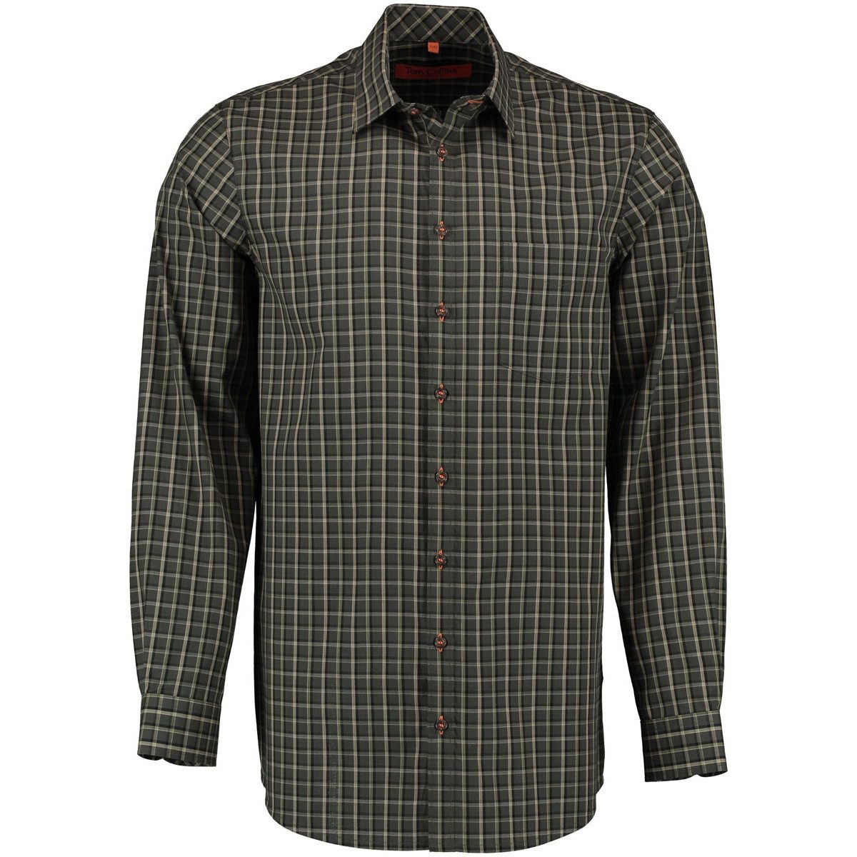 Tom Collins Karohemd robustes Jagd- & Forsthemd Jagdhemd Jägerhemd Trachtenhemd Karohemd