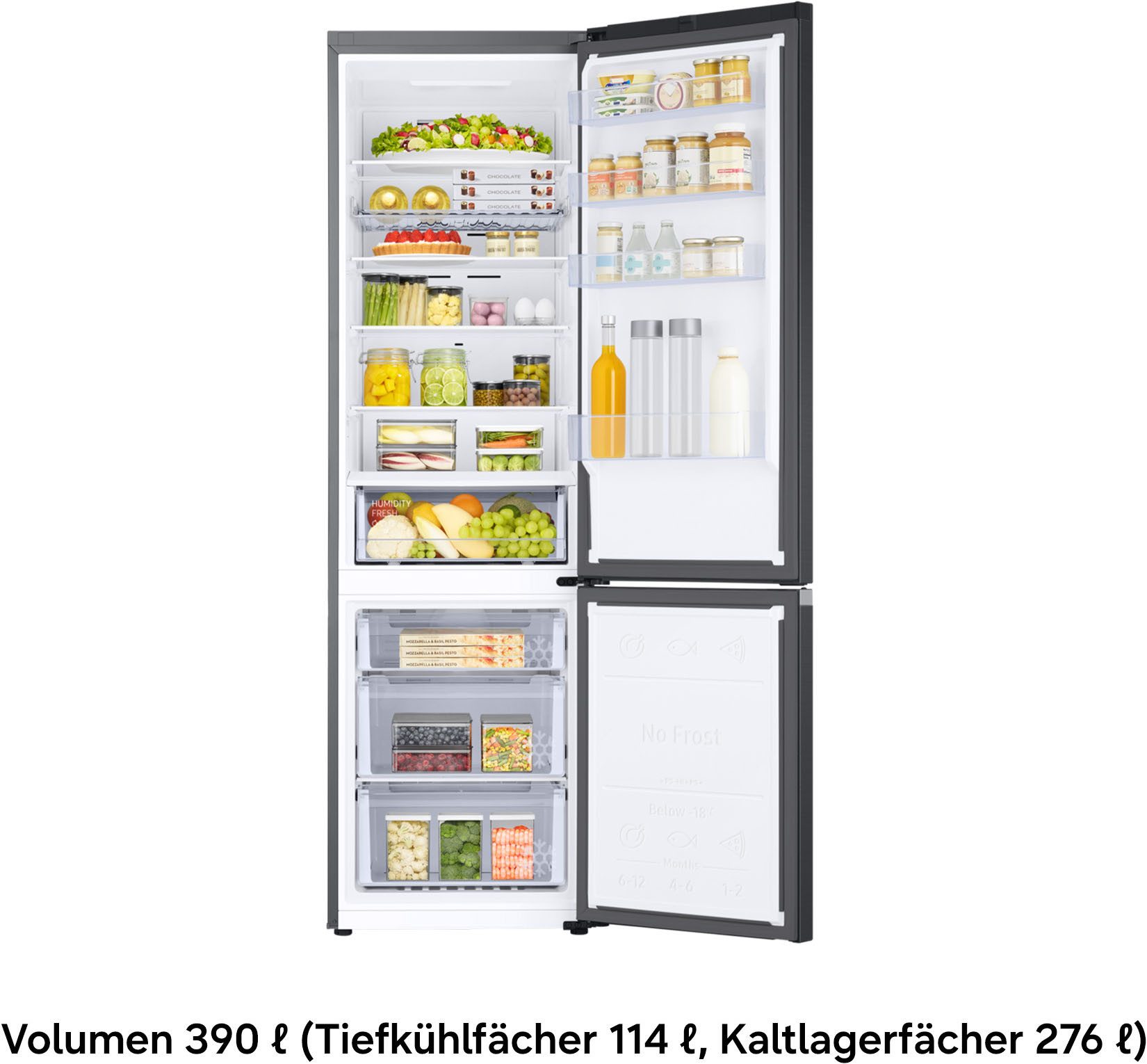 Samsung Kühl-/Gefrierkombination 7300 Serie RL38C602CB1, 203 cm hoch, 59,5 cm breit