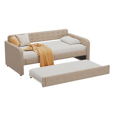 PFCTART Sofa 90*200cm Sofabett Tagesbett, mit ausziehbares rollbett