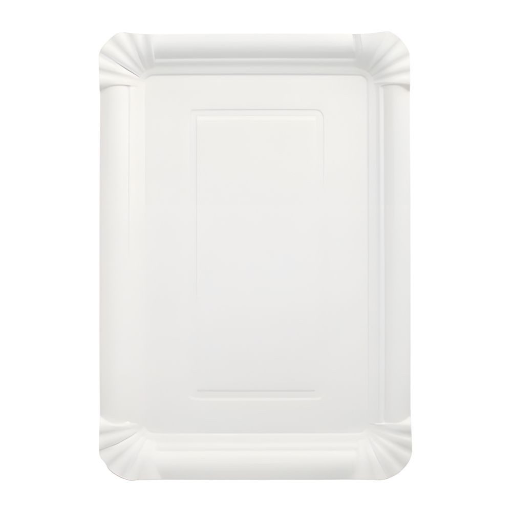 PAPSTAR Pappteller Teller, Pappe pure eckig 18 cm x 26 cm weiss 250 Stk