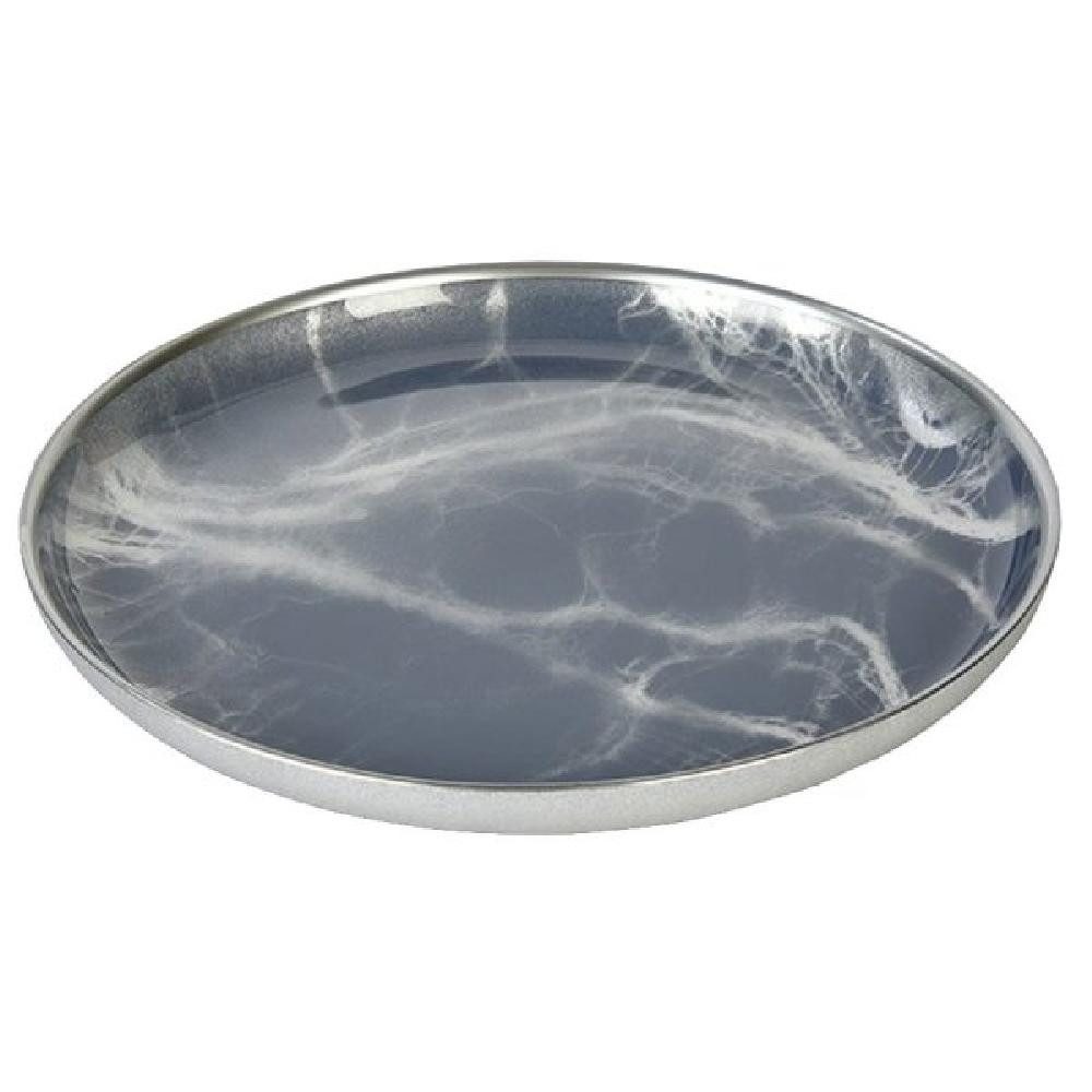 Lambert Frühstücksteller Teller Achat Grau Silber (21cm)