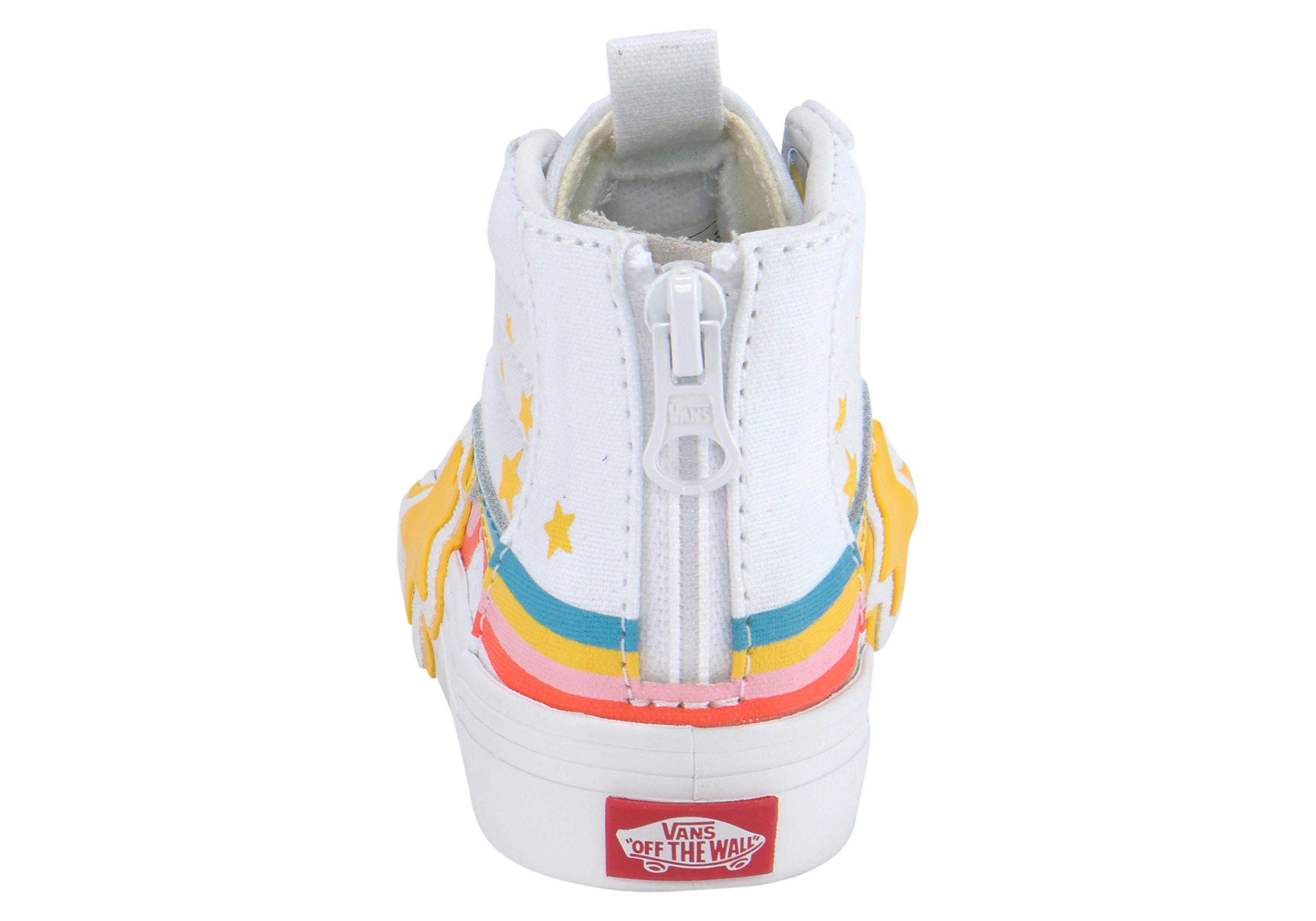 Rainbow Design Zip Star auffälligem Sneaker Vans SK8-Hi mit Star Rainbow