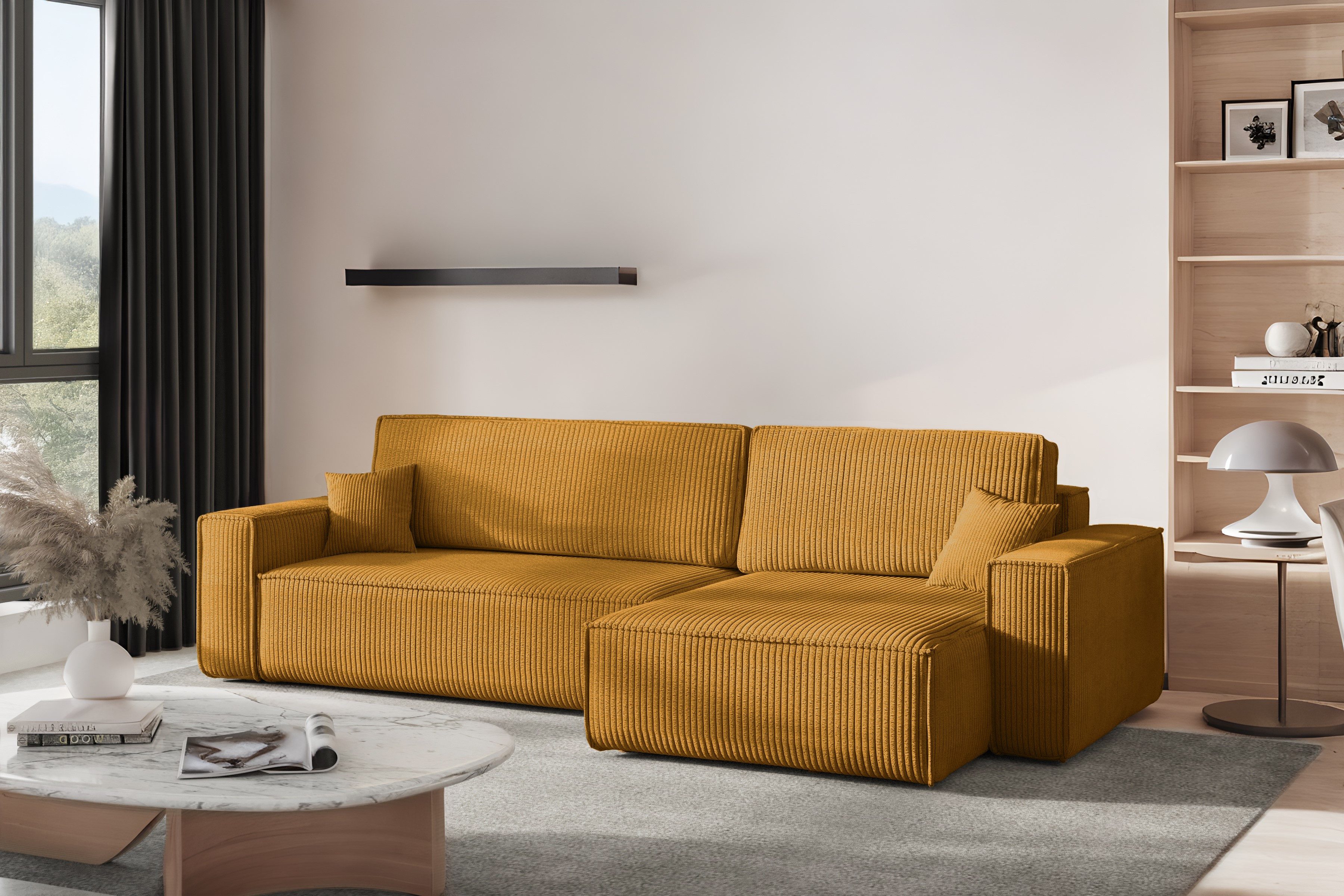 Kaiser Möbel Ecksofa mit schlaffunktion und bettkasten, BEST XL stoff Poso, Quelle, Verita, Mit Bettfunktion und Bettzeugfach