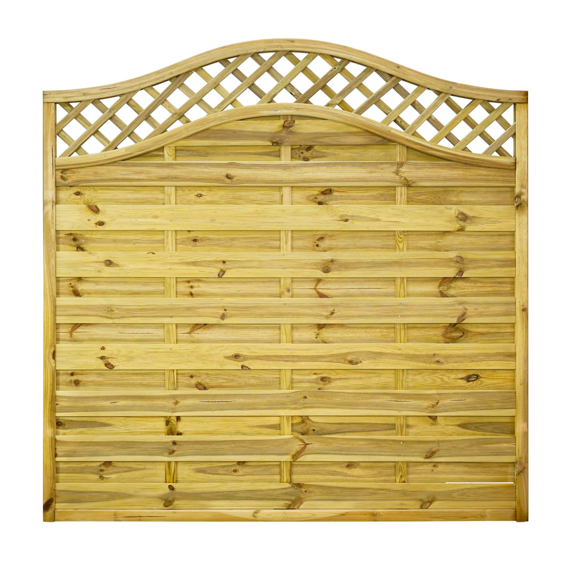 GartenLand Zaun Dichtzaun Vario gebogen Rankgitter 180x180 cm Kiefer KDI, (Set, Ohne Pfosten, 180x180 cm)