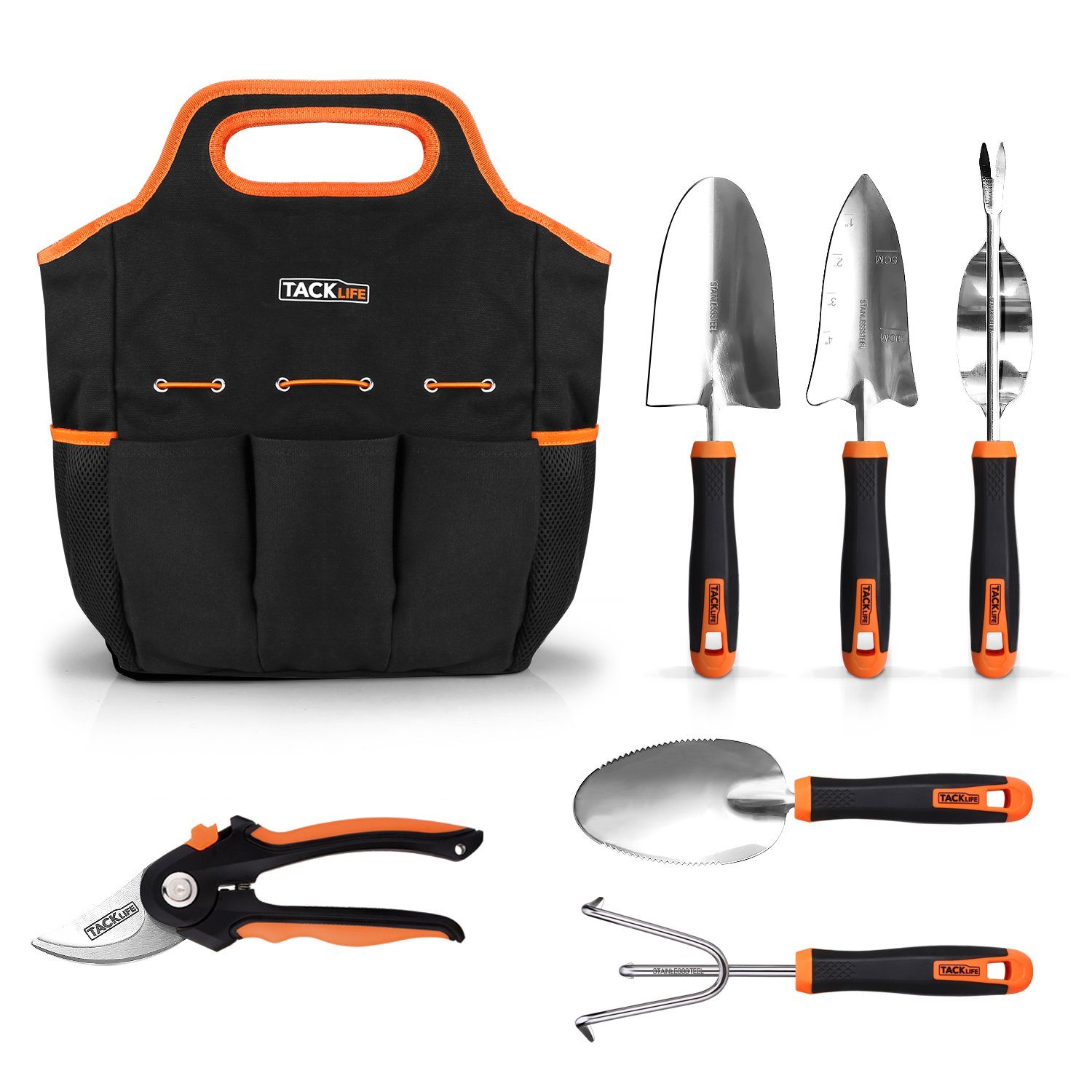 TACKLIFE Gartenpflege-Set 6-teiliges Gartenwerkzeug-Set aus Edelstahl, günstig online kaufen