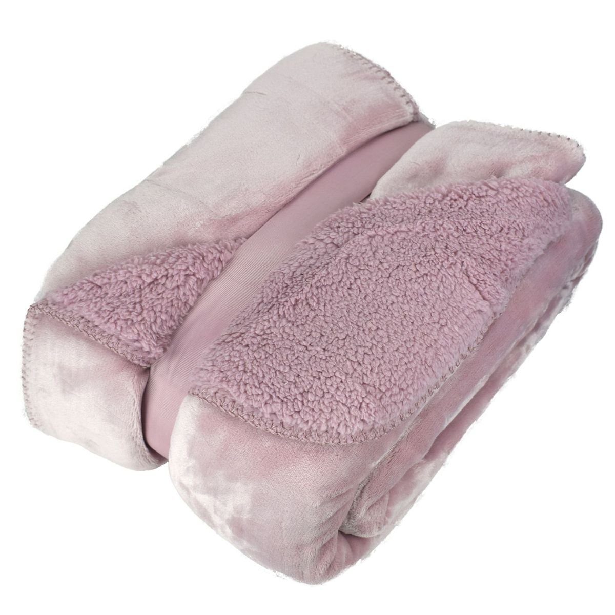 Wohndecke Kuscheldecke mit Flanell und Sherpa günstig online kaufen