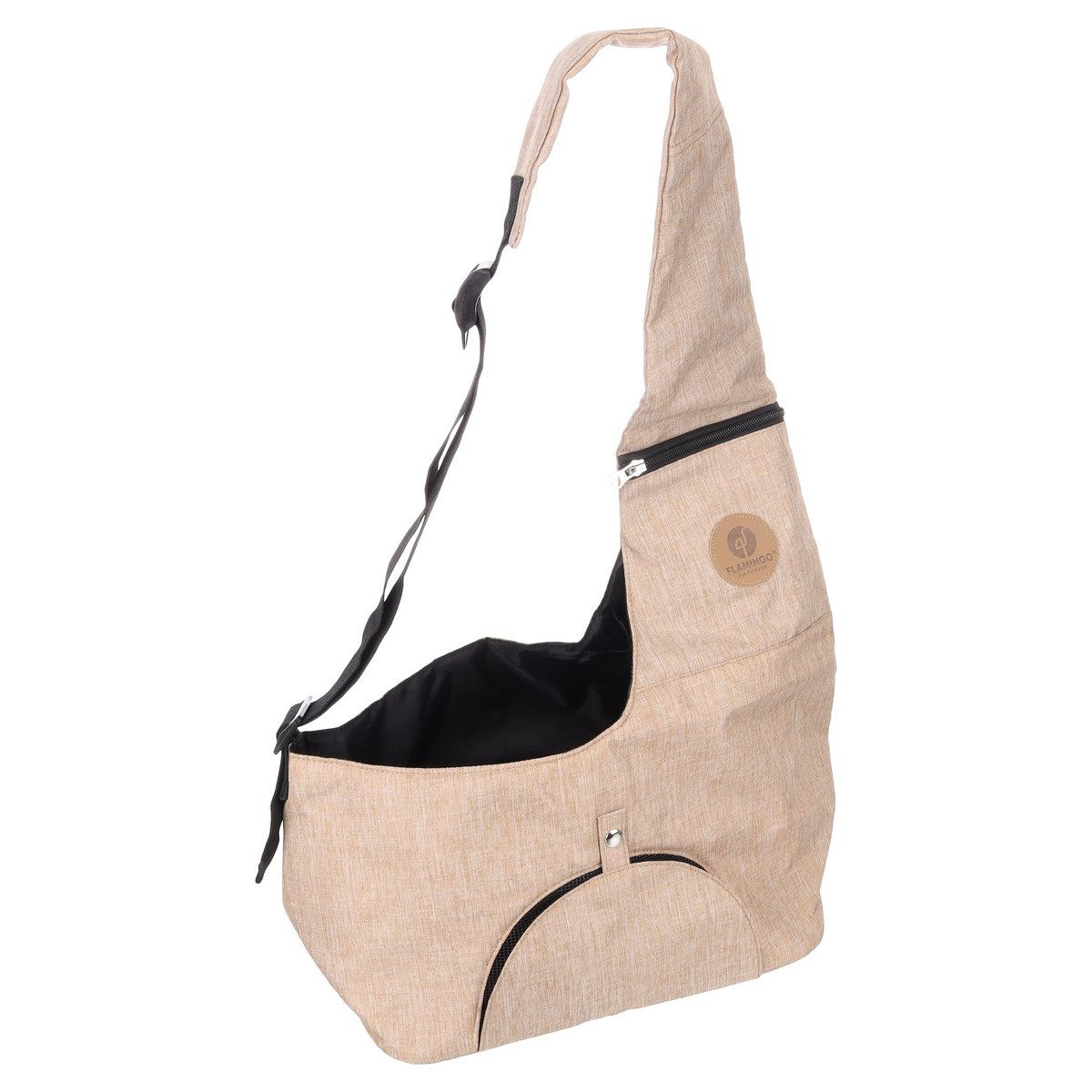Flamingo Tiertransporttasche Fronttasche Kanga beige
