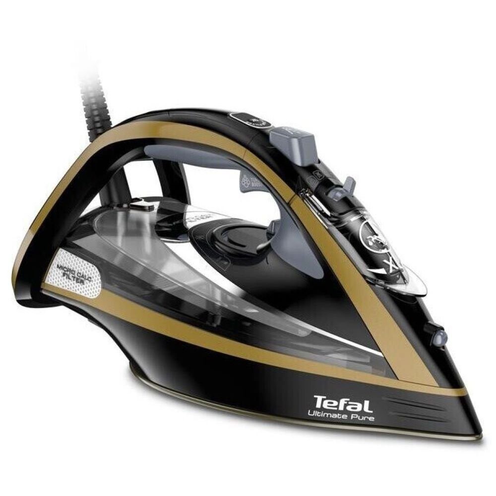 Tefal Dampfbügeleisen FV9847 Ultimate Pure - Dampfbügeleisen - schwarz/gold, 3200 W