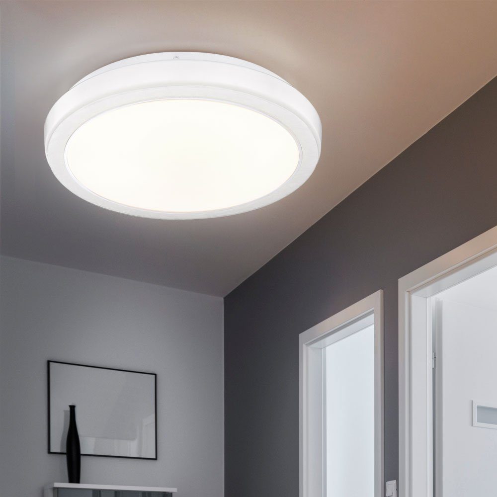 Leuchte Deckenbeleuchtung Wohnraum 12W Deckenlampe Deckenleuchte, Warmweiß, Globo LED Licht Leuchtmittel inklusive, LED Lampe
